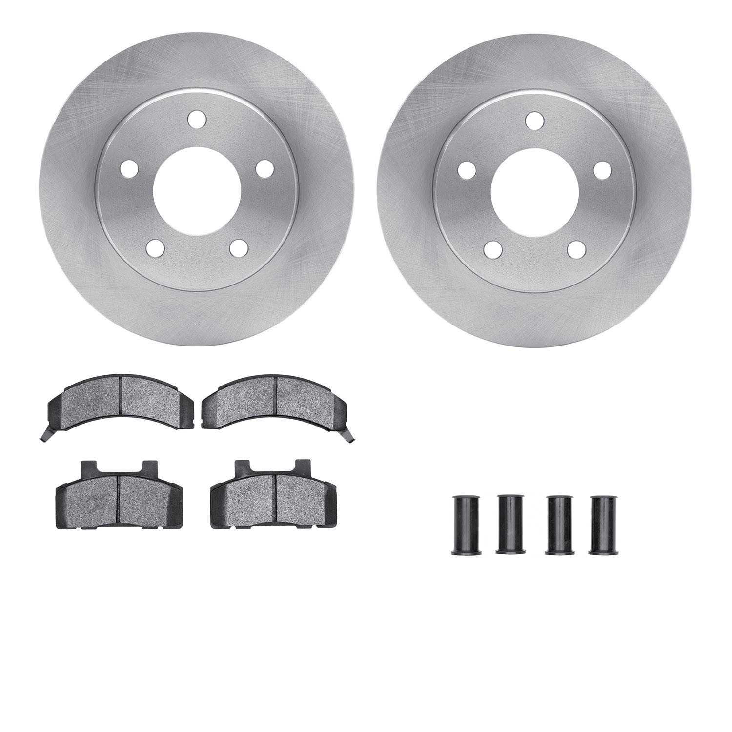 DYN 6512-45056 DFC Brake Rotor with 5000 Brake Pads and Hardware Kit