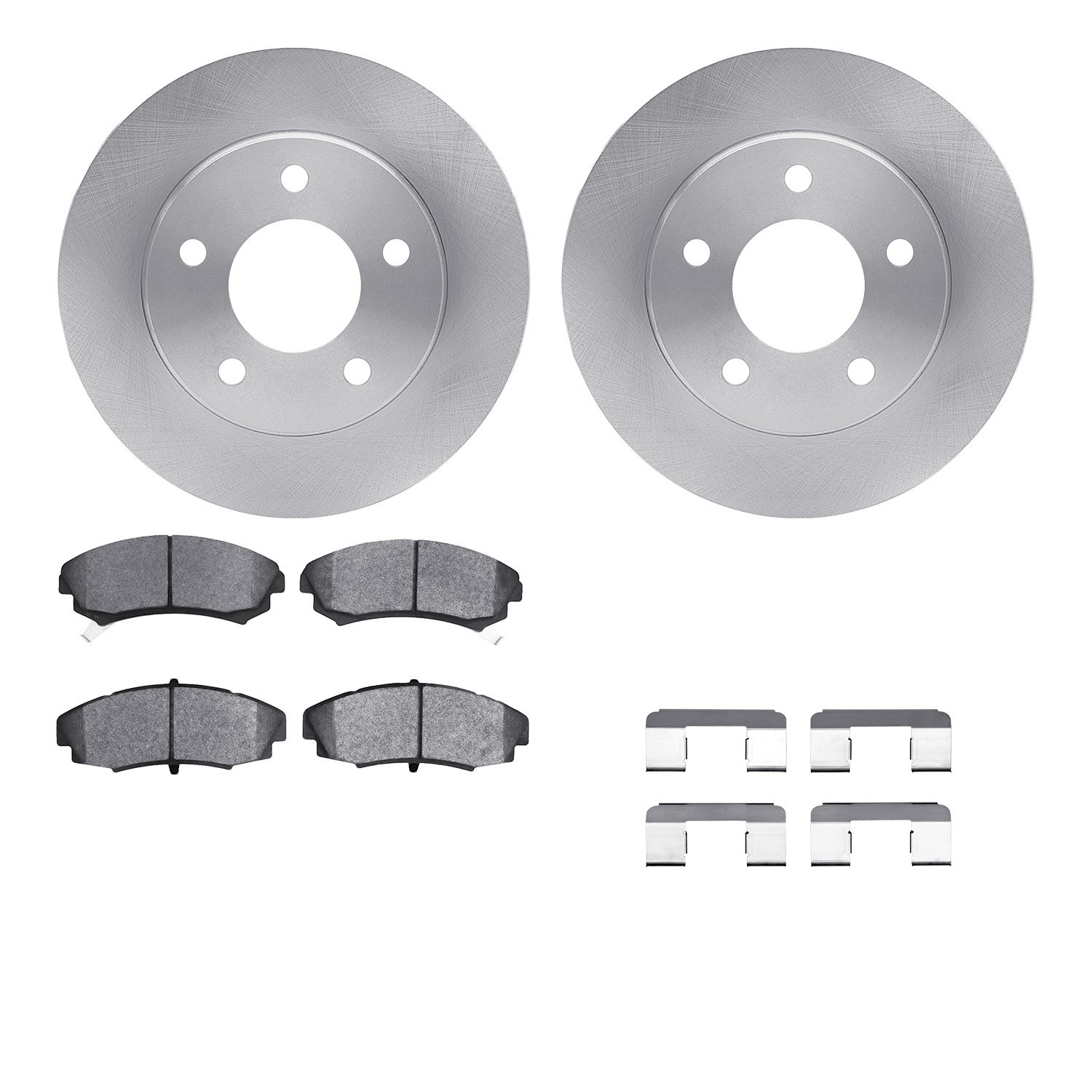 DYN 6512-45057 DFC Brake Rotor with 5000 Brake Pads and Hardware Kit