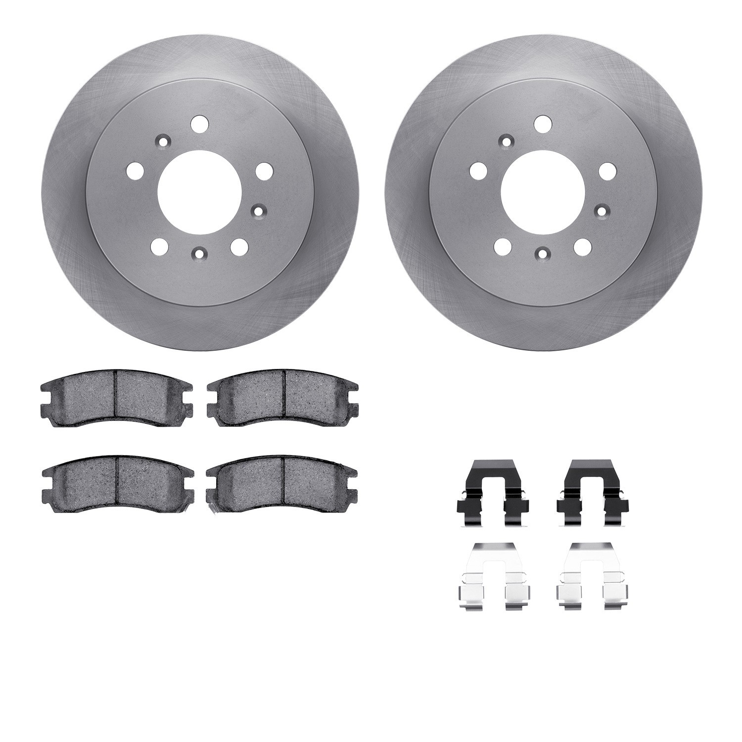 DYN-6512-45088 DFC Brake Rotor with 5000 Brake Pads and Hardware Kit