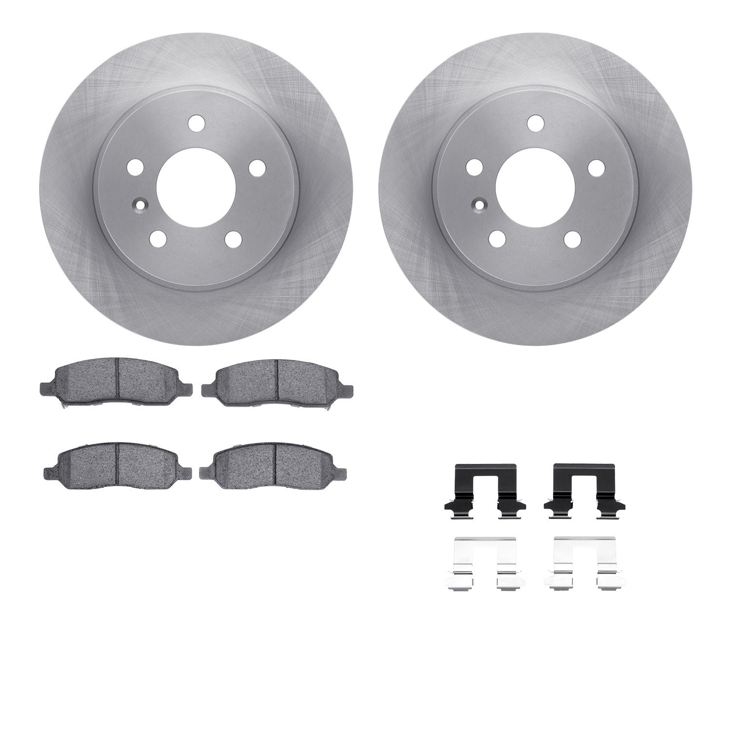 DYN 6512-45100 DFC Brake Rotor with 5000 Brake Pads and Hardware Kit
