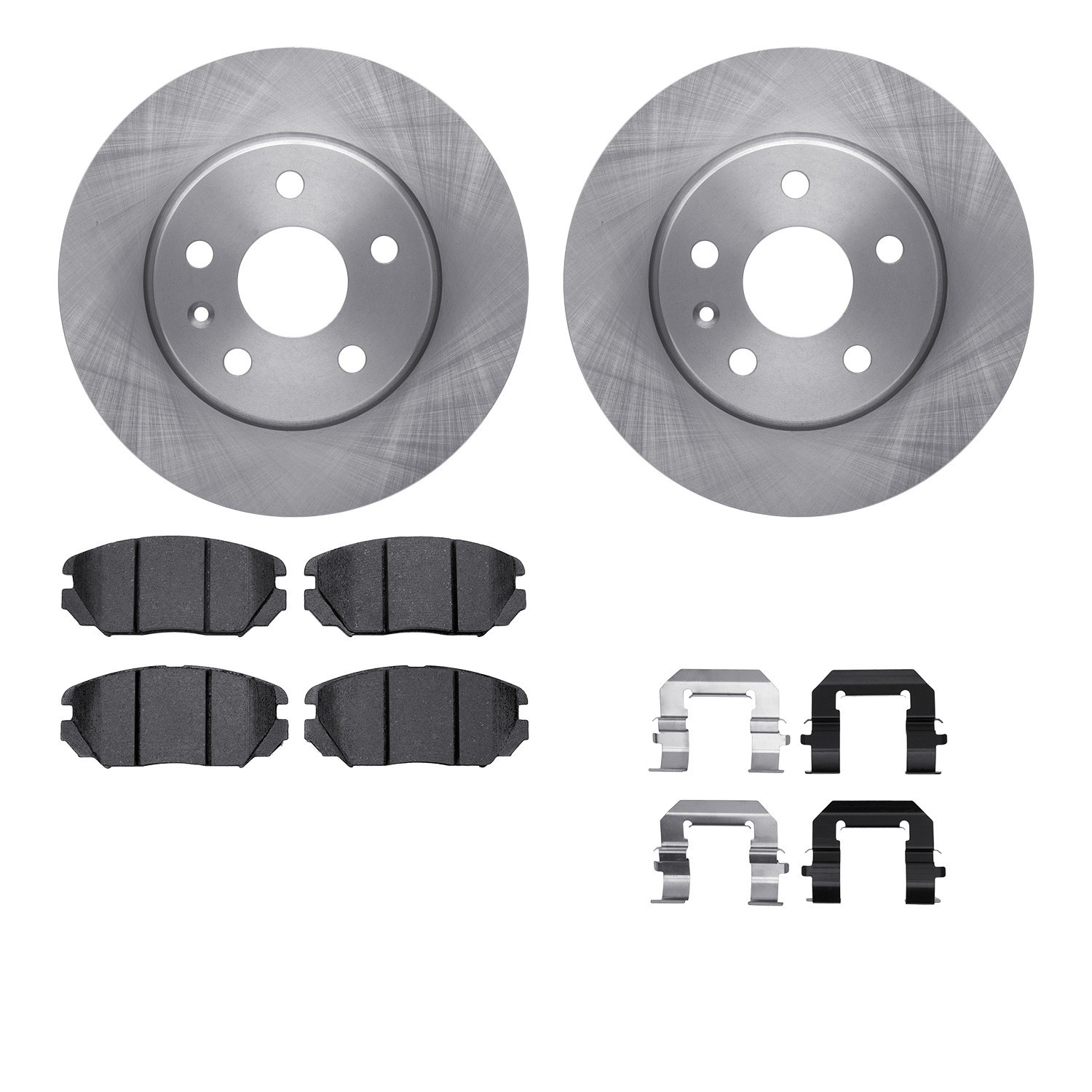 DYN-6512-45104 DFC Brake Rotor with 5000 Brake Pads and Hardware Kit