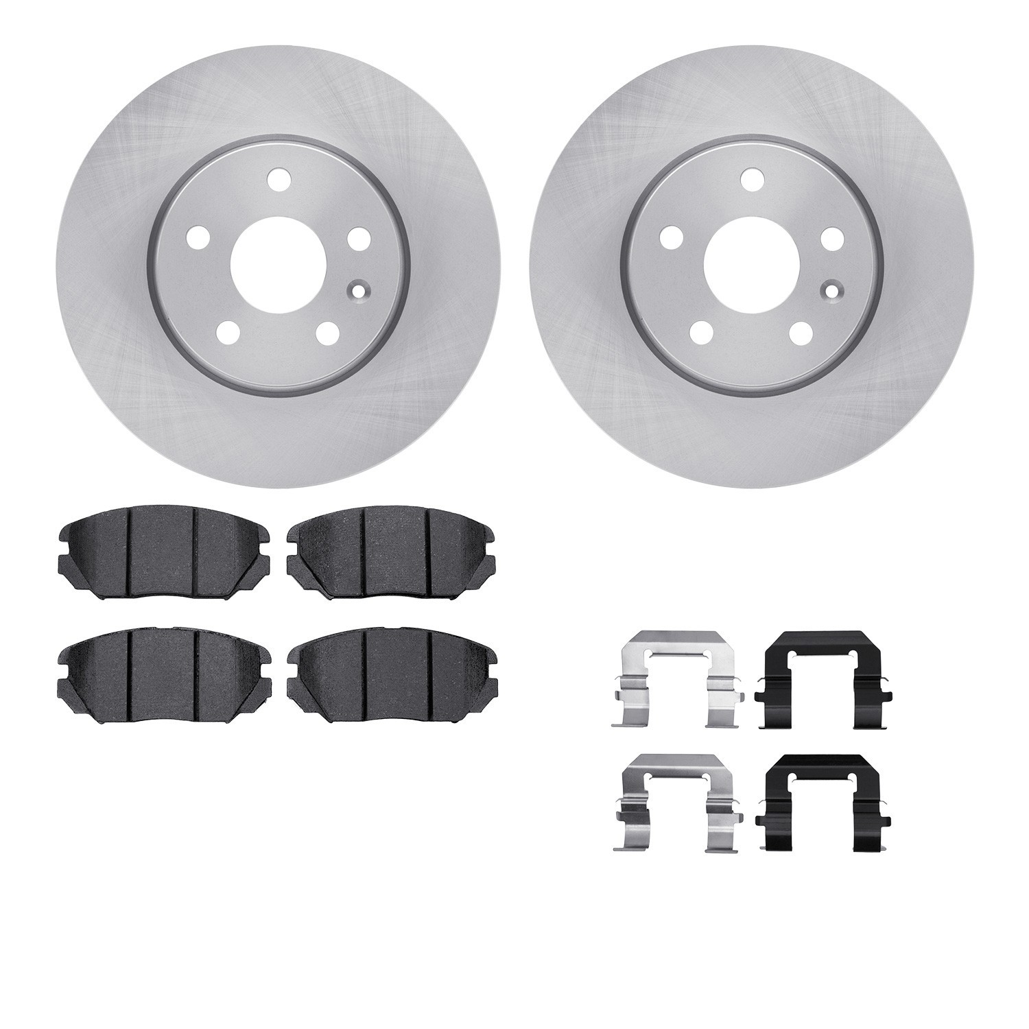 DYN 6512-45116 DFC Brake Rotor with 5000 Brake Pads and Hardware Kit