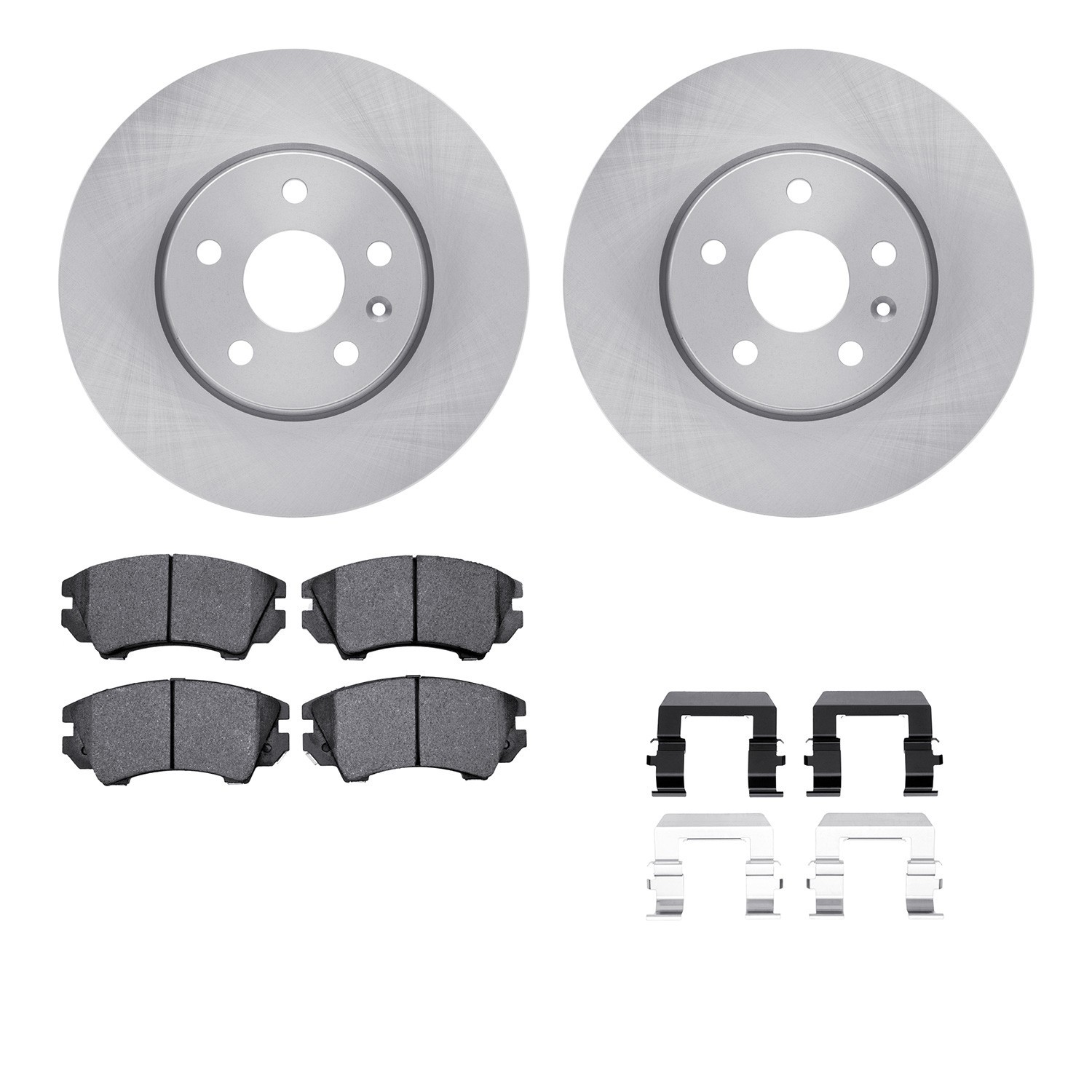 DYN 6512-45117 DFC Brake Rotor with 5000 Brake Pads and Hardware Kit