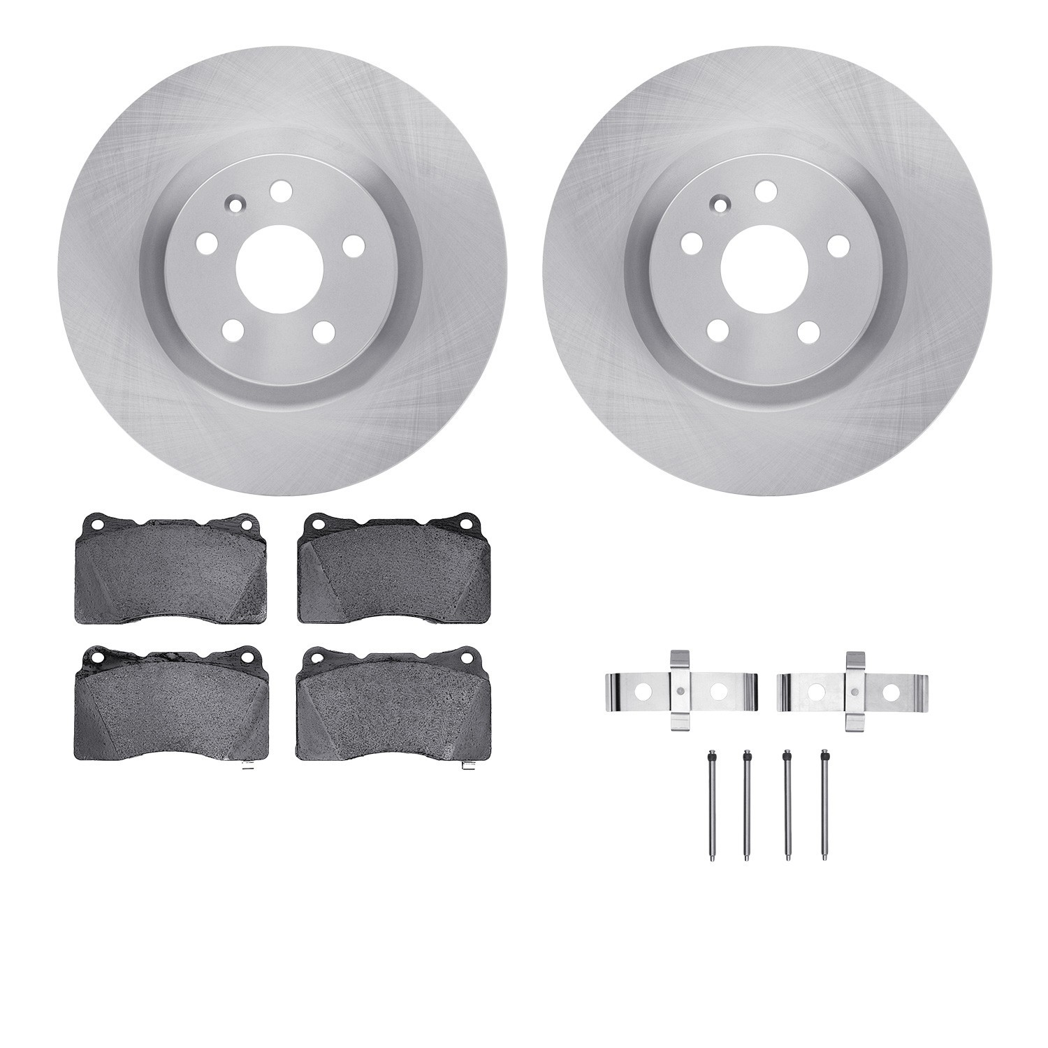 DYN 6512-45127 DFC Brake Rotor with 5000 Brake Pads and Hardware Kit