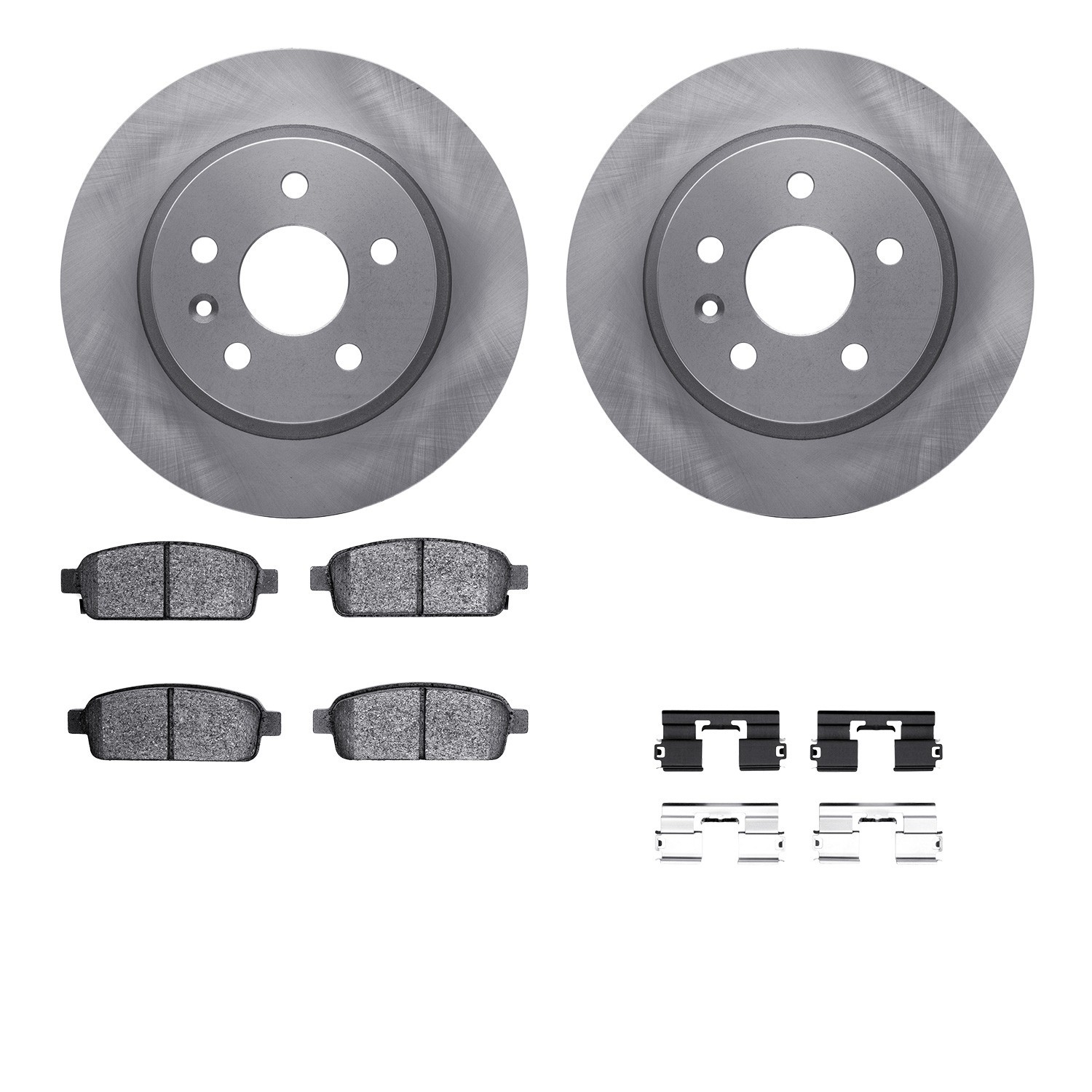 DYN 6512-45142 DFC Brake Rotor with 5000 Brake Pads and Hardware Kit