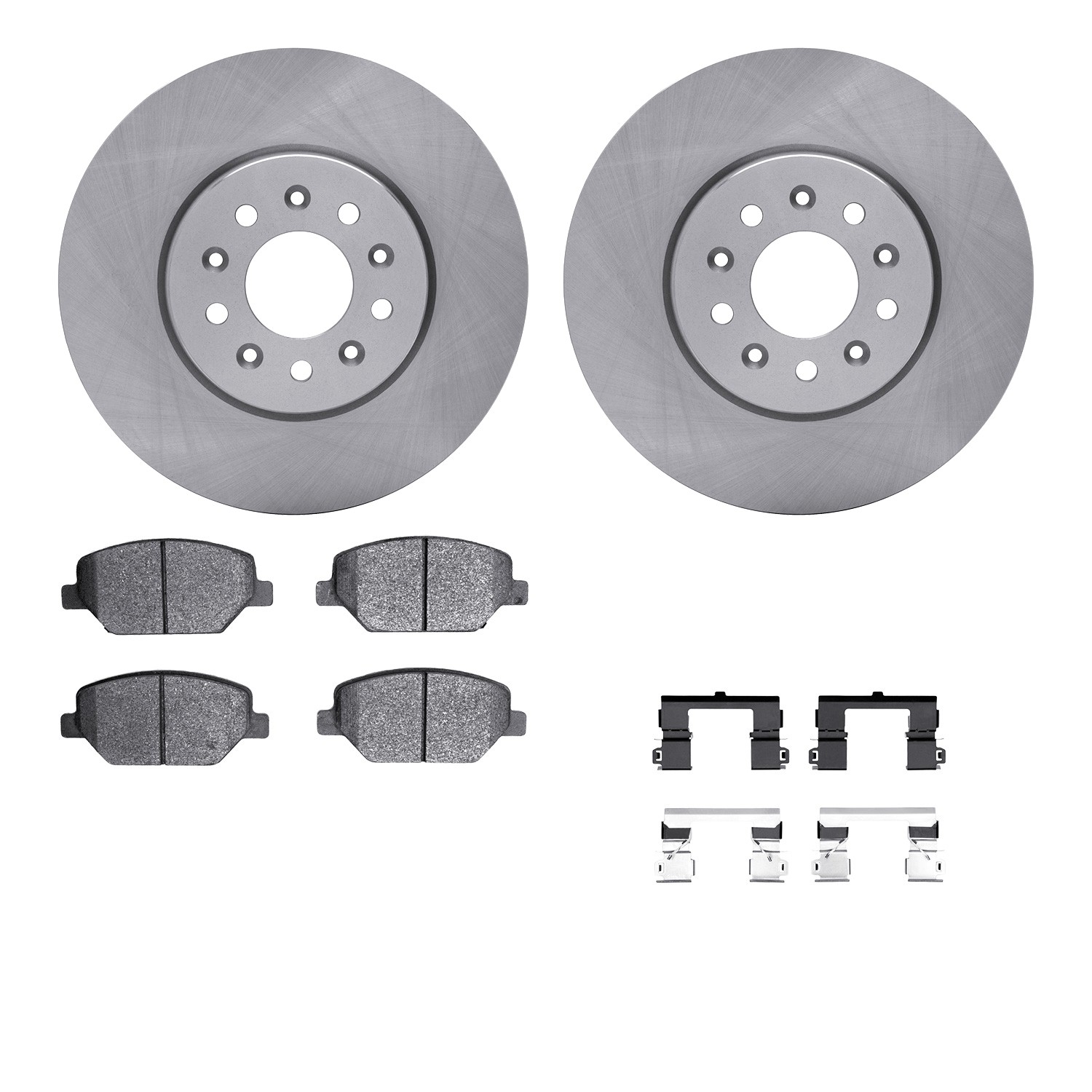 DYN 6512-45166 DFC Brake Rotor with 5000 Brake Pads and Hardware Kit