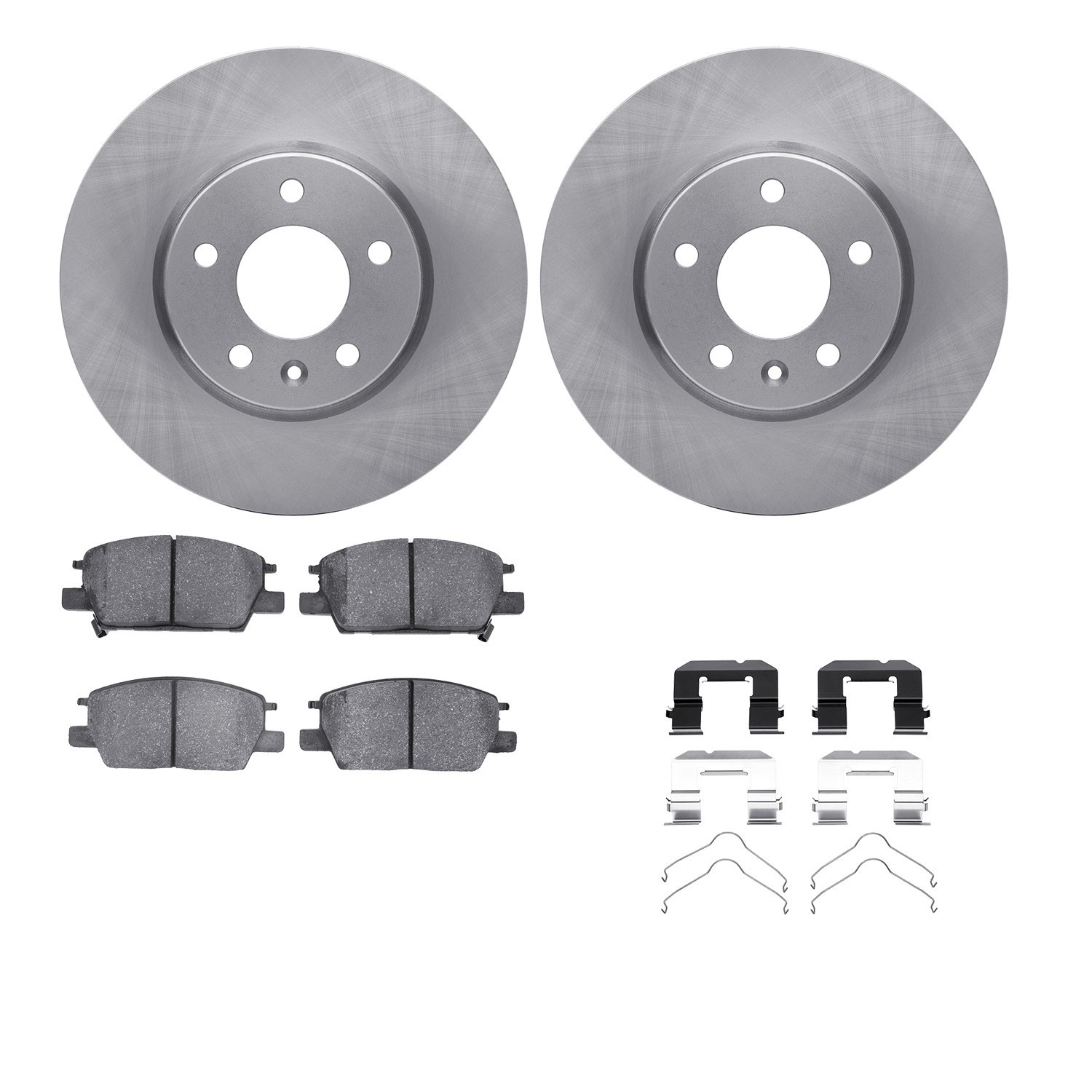 DYN-6512-45173 DFC Brake Rotor with 5000 Brake Pads and Hardware Kit