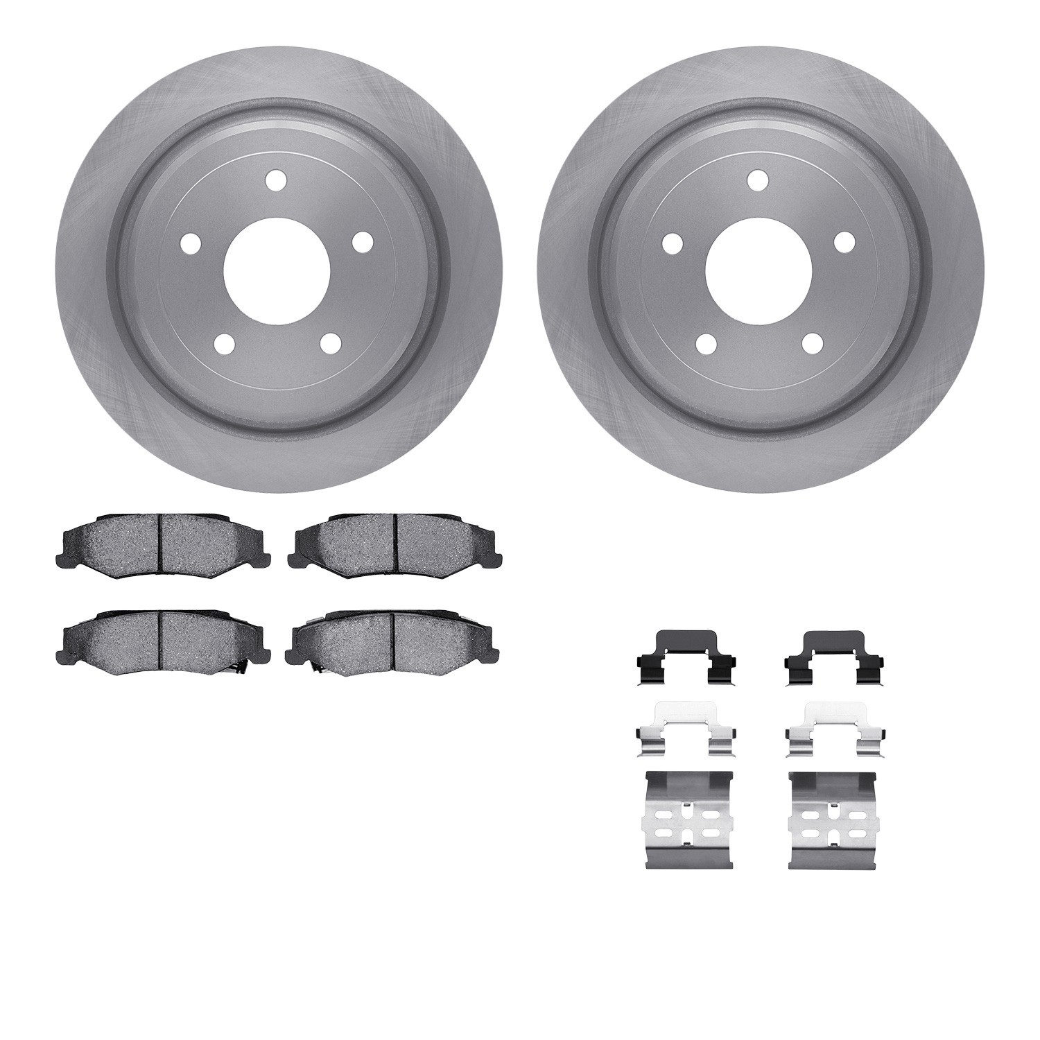 DYN 6512-46096 DFC Brake Rotor with 5000 Brake Pads and Hardware Kit