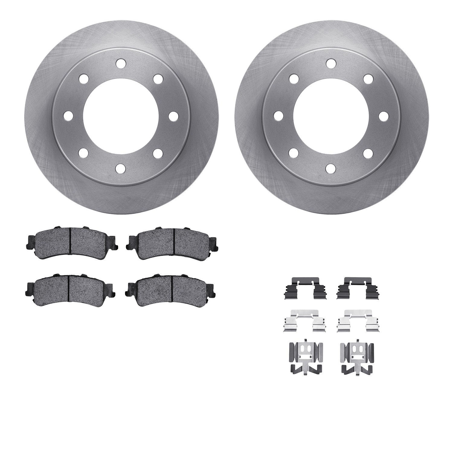 DYN 6512-46105 DFC Brake Rotor with 5000 Brake Pads and Hardware Kit
