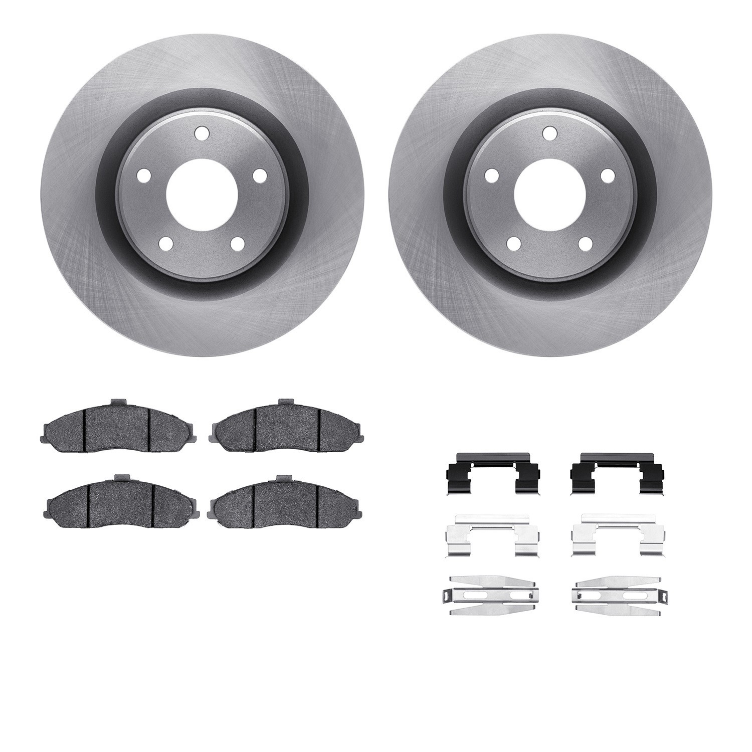 DYN 6512-46153 DFC Brake Rotor with 5000 Brake Pads and Hardware Kit