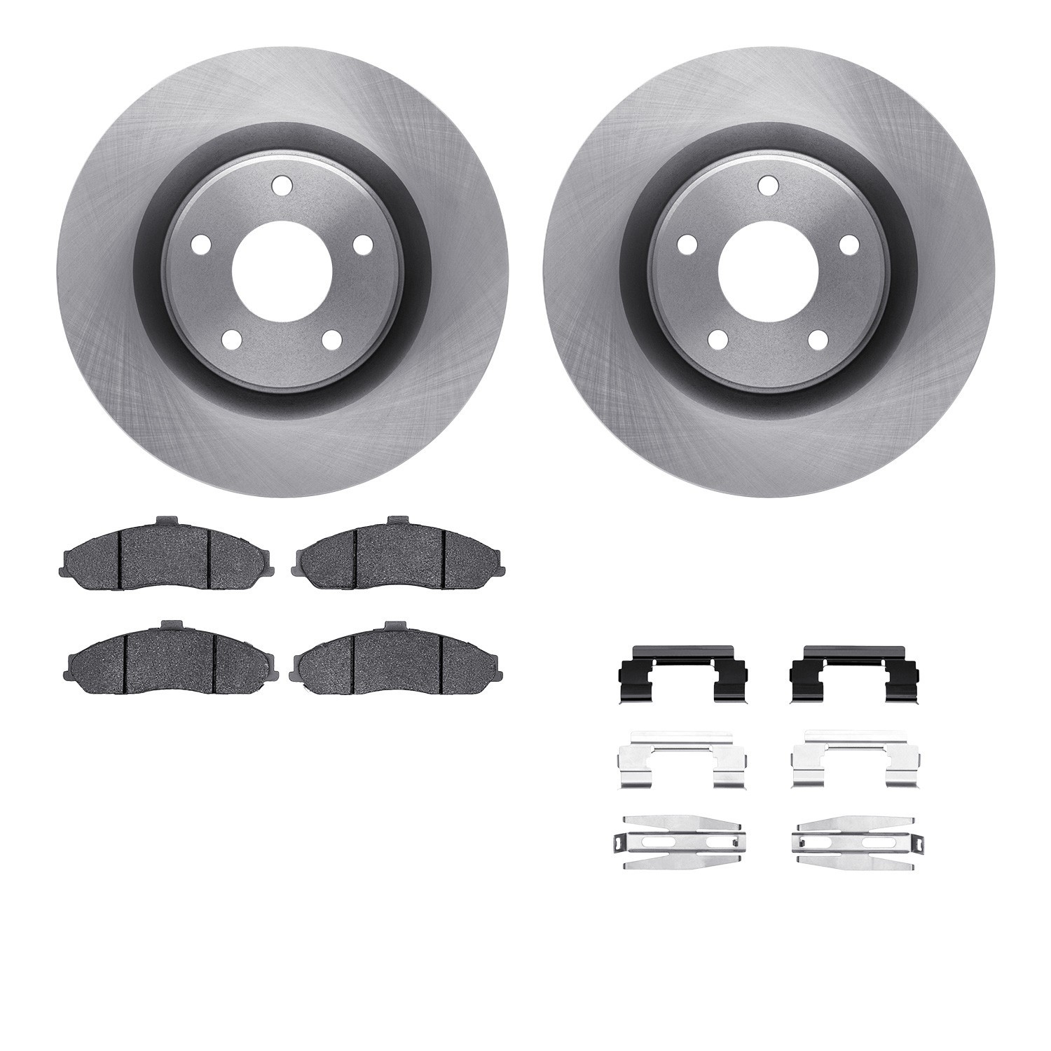 DYN 6512-46154 DFC Brake Rotor with 5000 Brake Pads and Hardware Kit