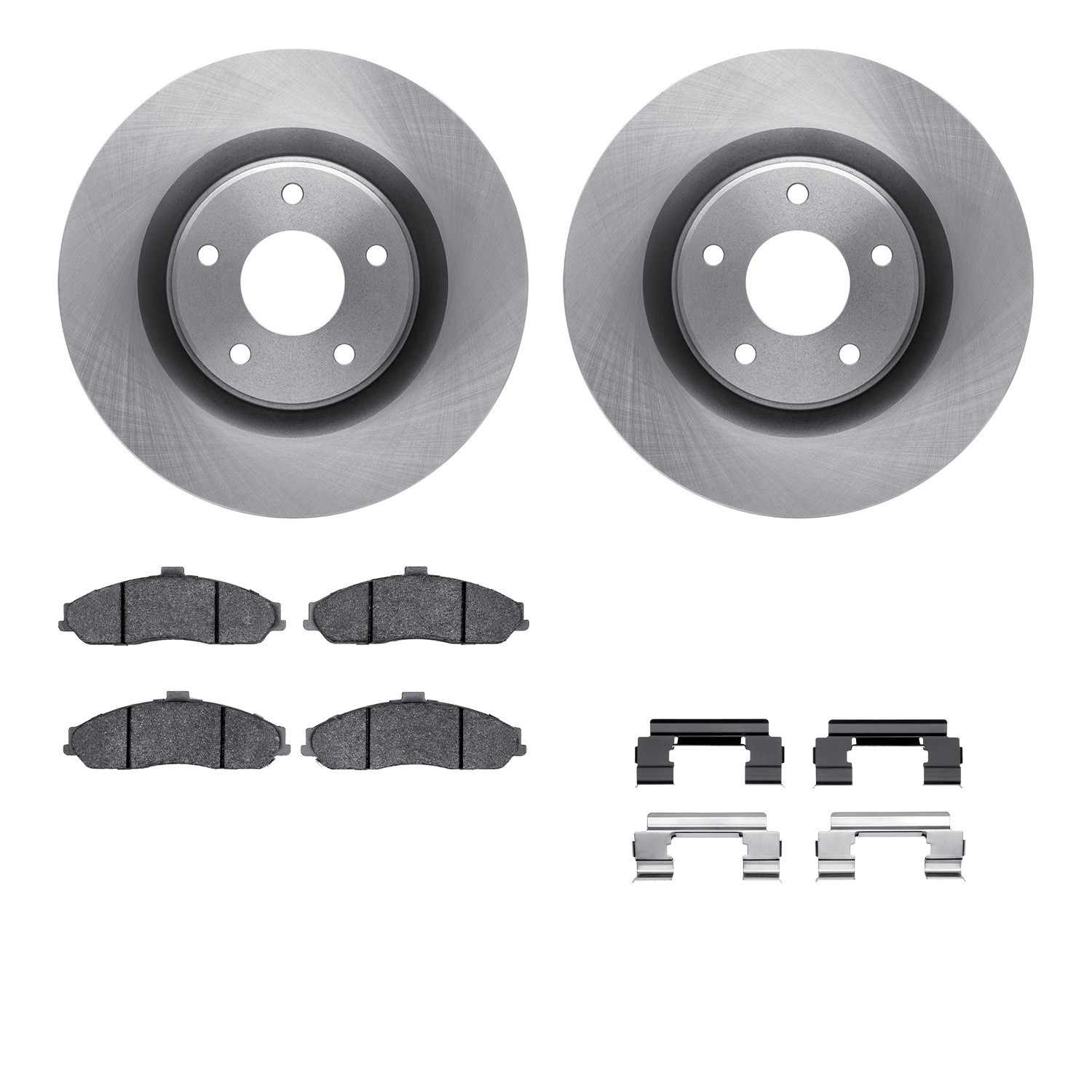 DYN 6512-46155 DFC Brake Rotor with 5000 Brake Pads and Hardware Kit