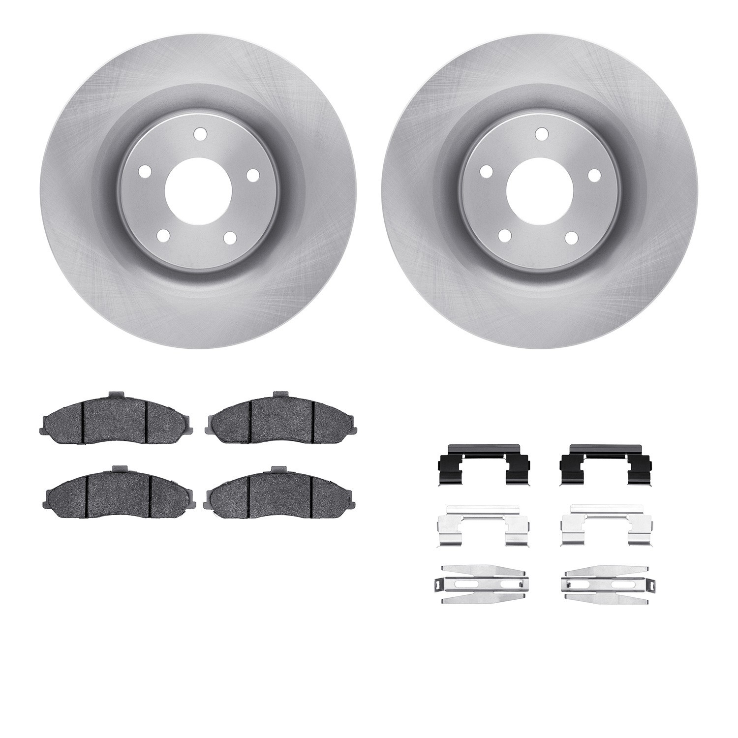 DYN 6512-46165 DFC Brake Rotor with 5000 Brake Pads and Hardware Kit