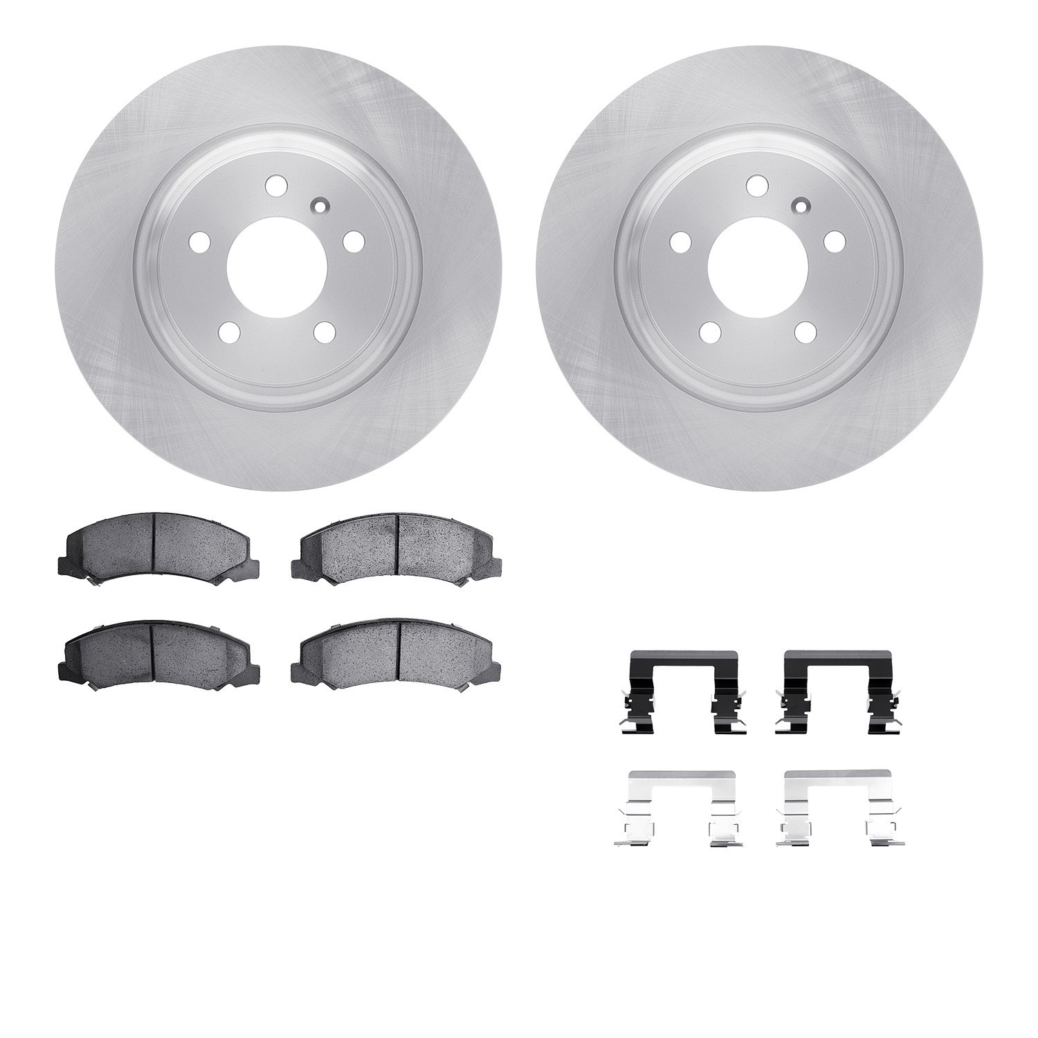 DYN 6512-46181 DFC Brake Rotor with 5000 Brake Pads and Hardware Kit