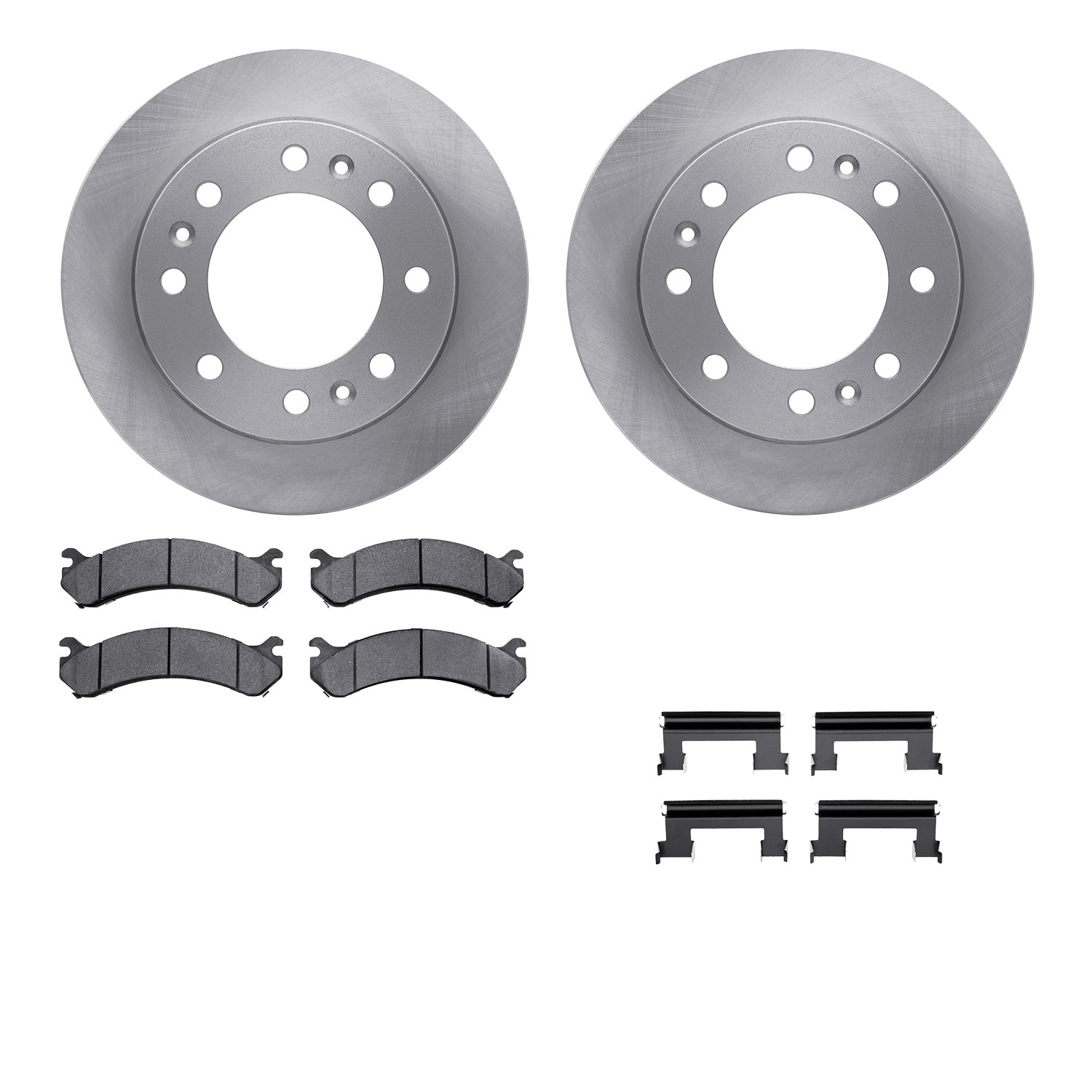 DYN 6512-46188 DFC Brake Rotor with 5000 Brake Pads and Hardware Kit