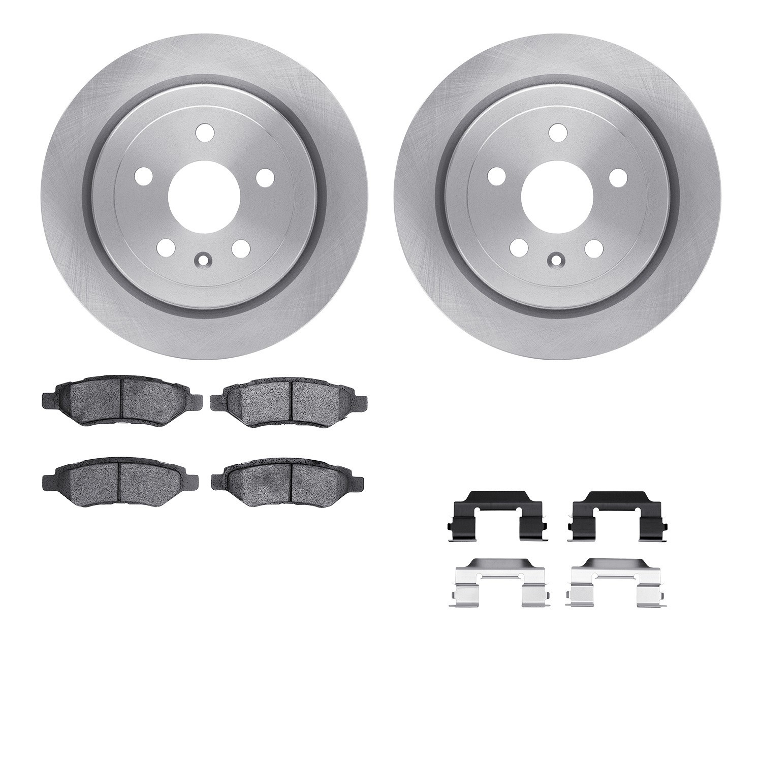 DYN 6512-46193 DFC Brake Rotor with 5000 Brake Pads and Hardware Kit