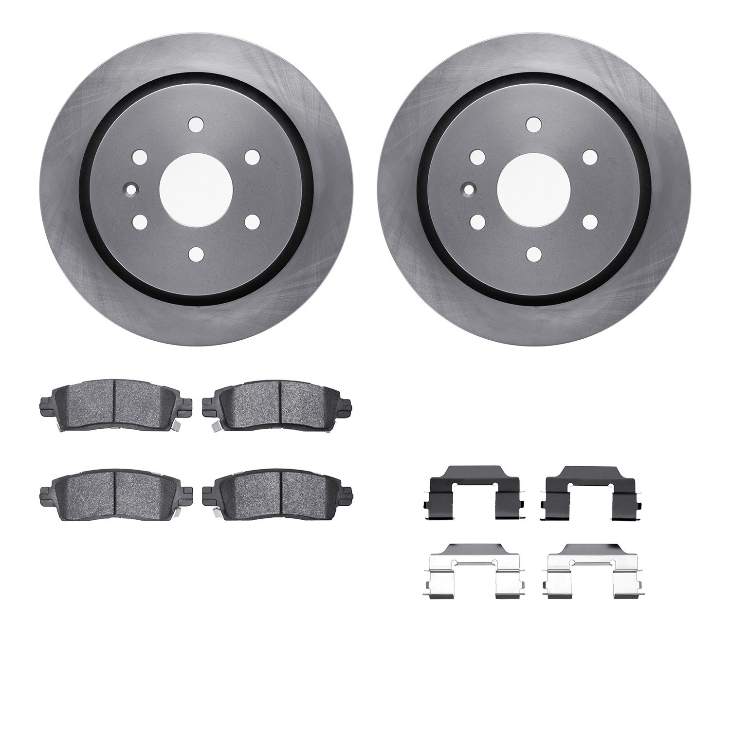 DYN 6512-46235 DFC Brake Rotor with 5000 Brake Pads and Hardware Kit