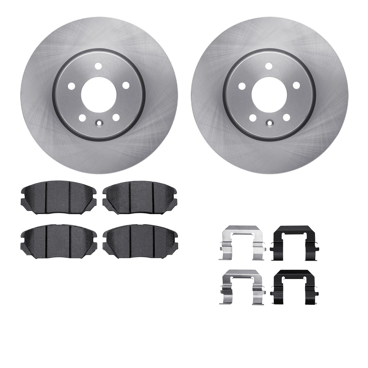 DYN 6512-46267 DFC Brake Rotor with 5000 Brake Pads and Hardware Kit