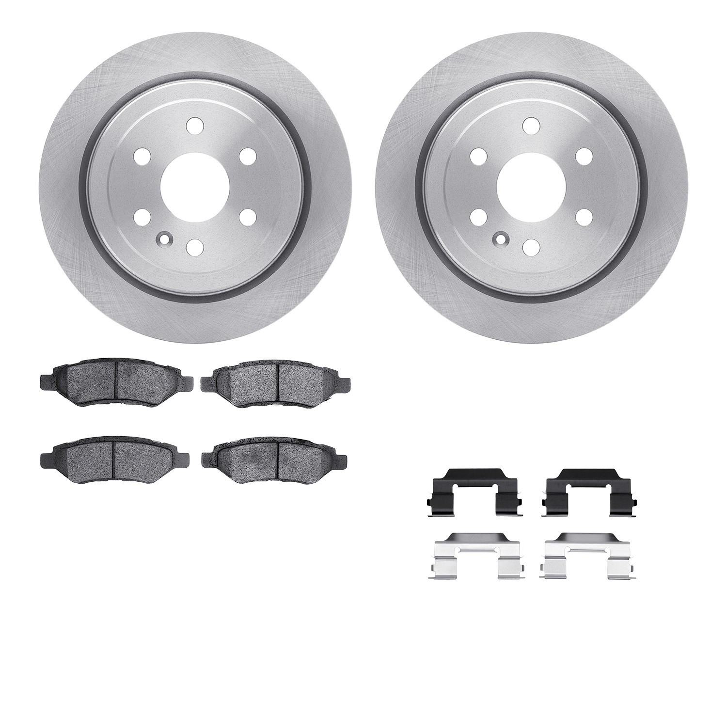 DYN-6512-46325 DFC Brake Rotor with 5000 Brake Pads and Hardware Kit