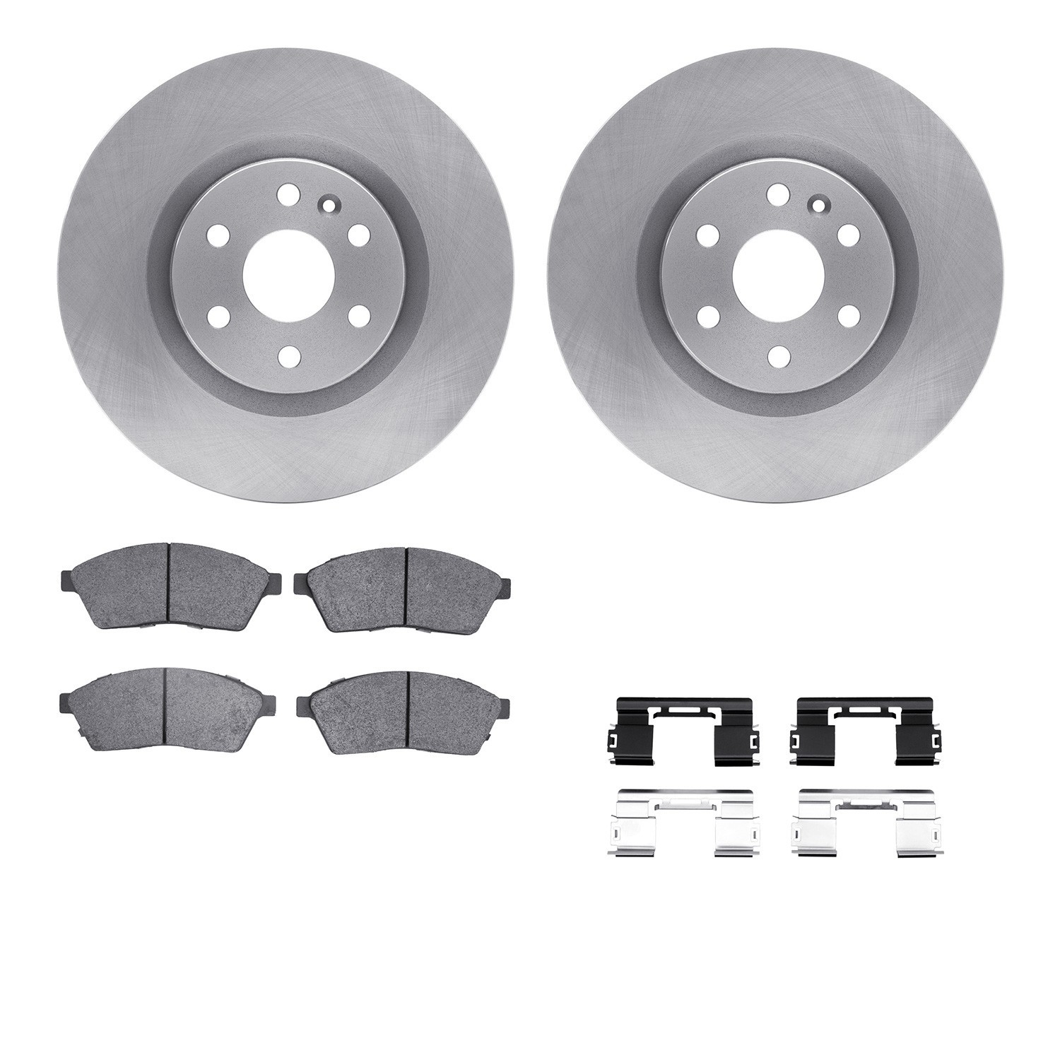 DYN 6512-46329 DFC Brake Rotor with 5000 Brake Pads and Hardware Kit