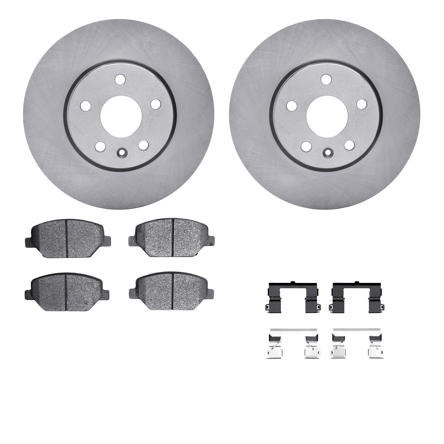 DYN 6512-46382 DFC Brake Rotor with 5000 Brake Pads and Hardware Kit