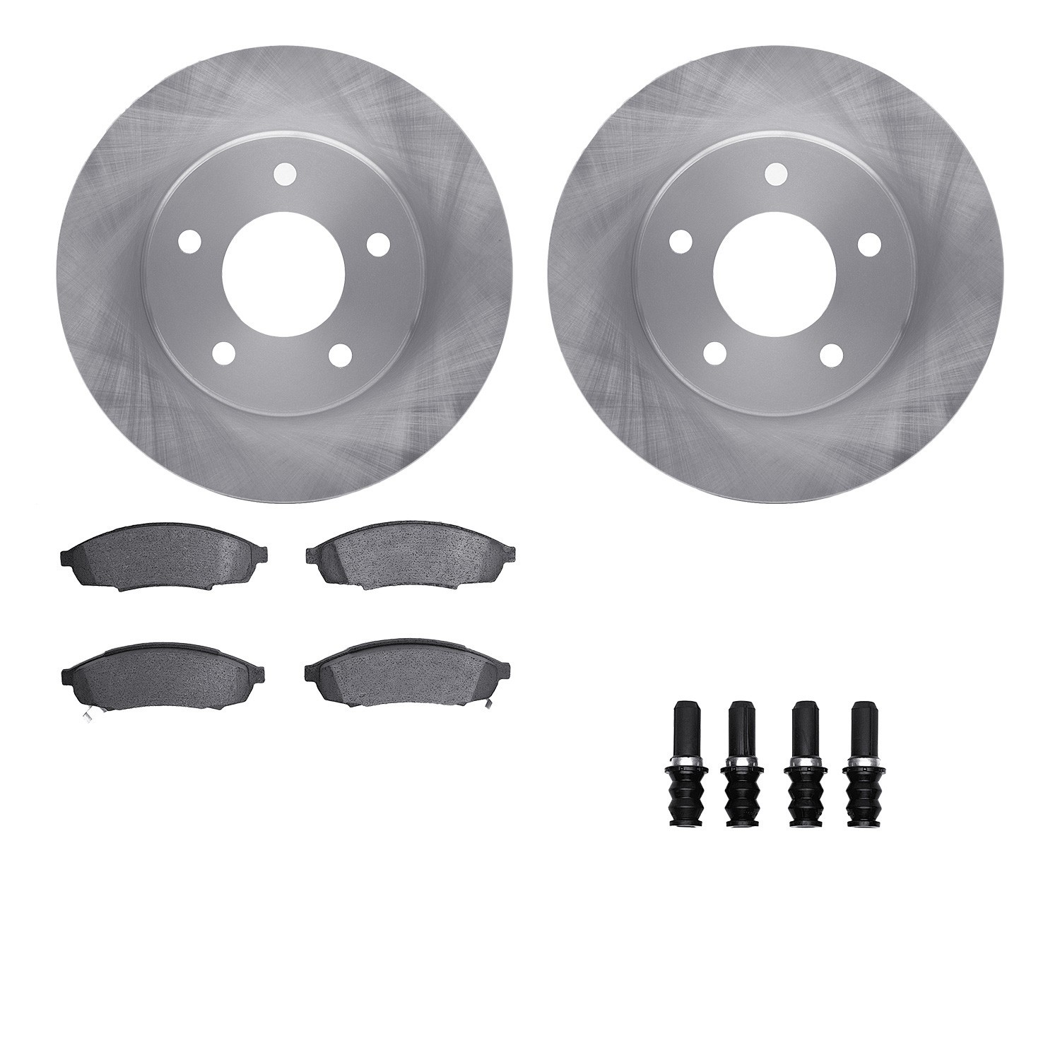 DYN 6512-47070 DFC Brake Rotor with 5000 Brake Pads and Hardware Kit