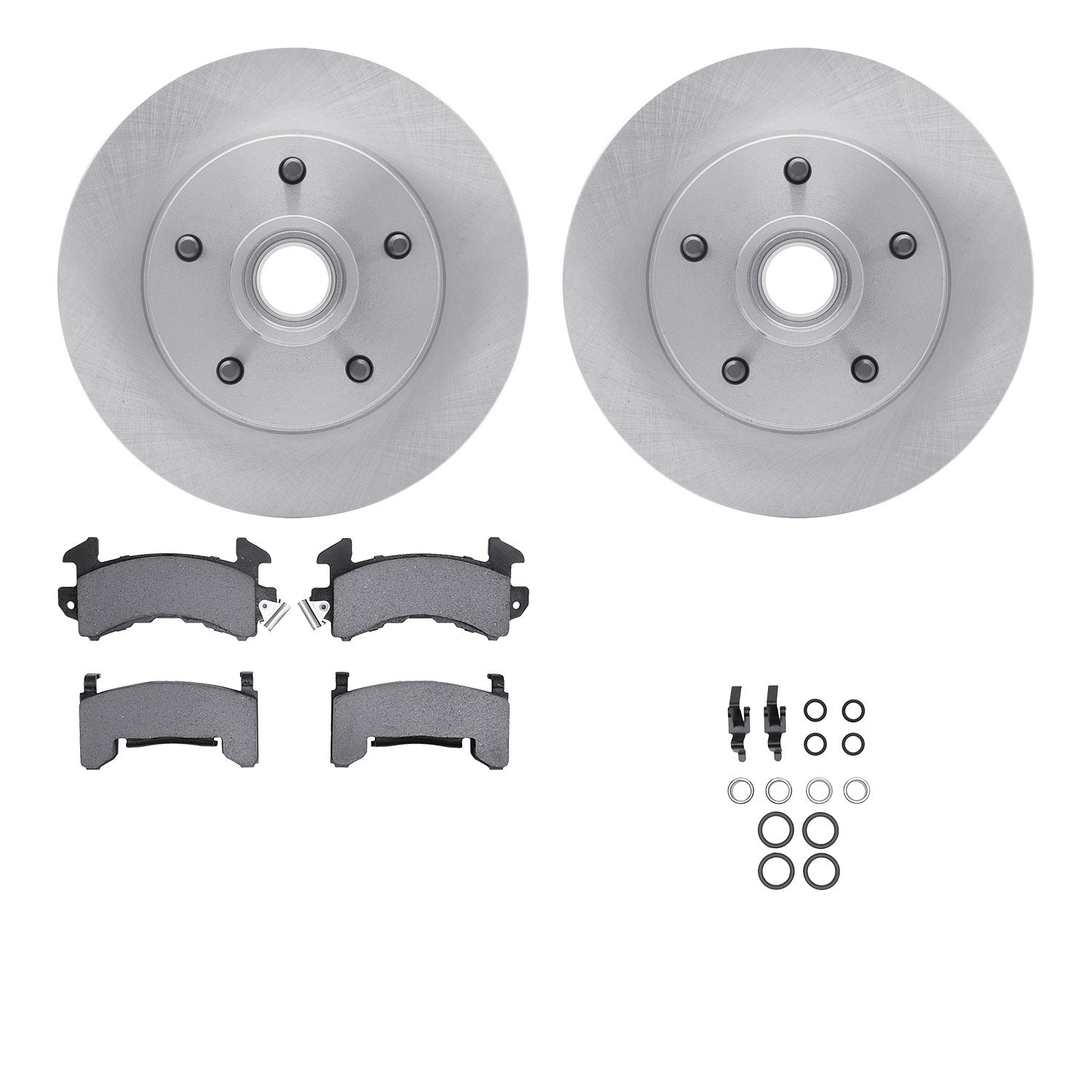 DYN 6512-47110 DFC Brake Rotor with 5000 Brake Pads and Hardware Kit