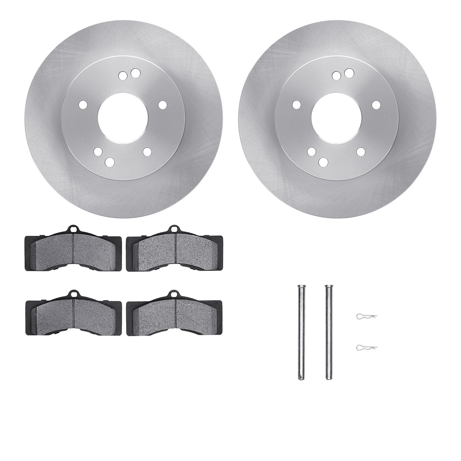 DYN 6512-47116 DFC Brake Rotor with 5000 Brake Pads and Hardware Kit