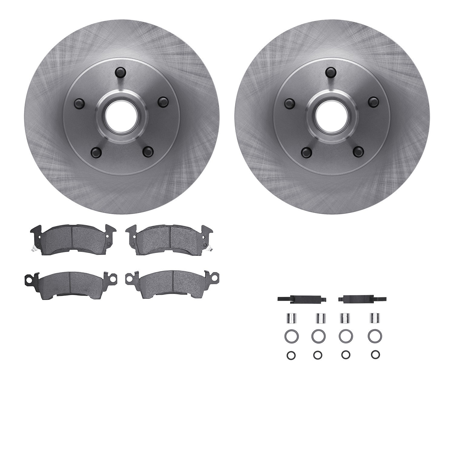 DYN 6512-47119 DFC Brake Rotor with 5000 Brake Pads and Hardware Kit