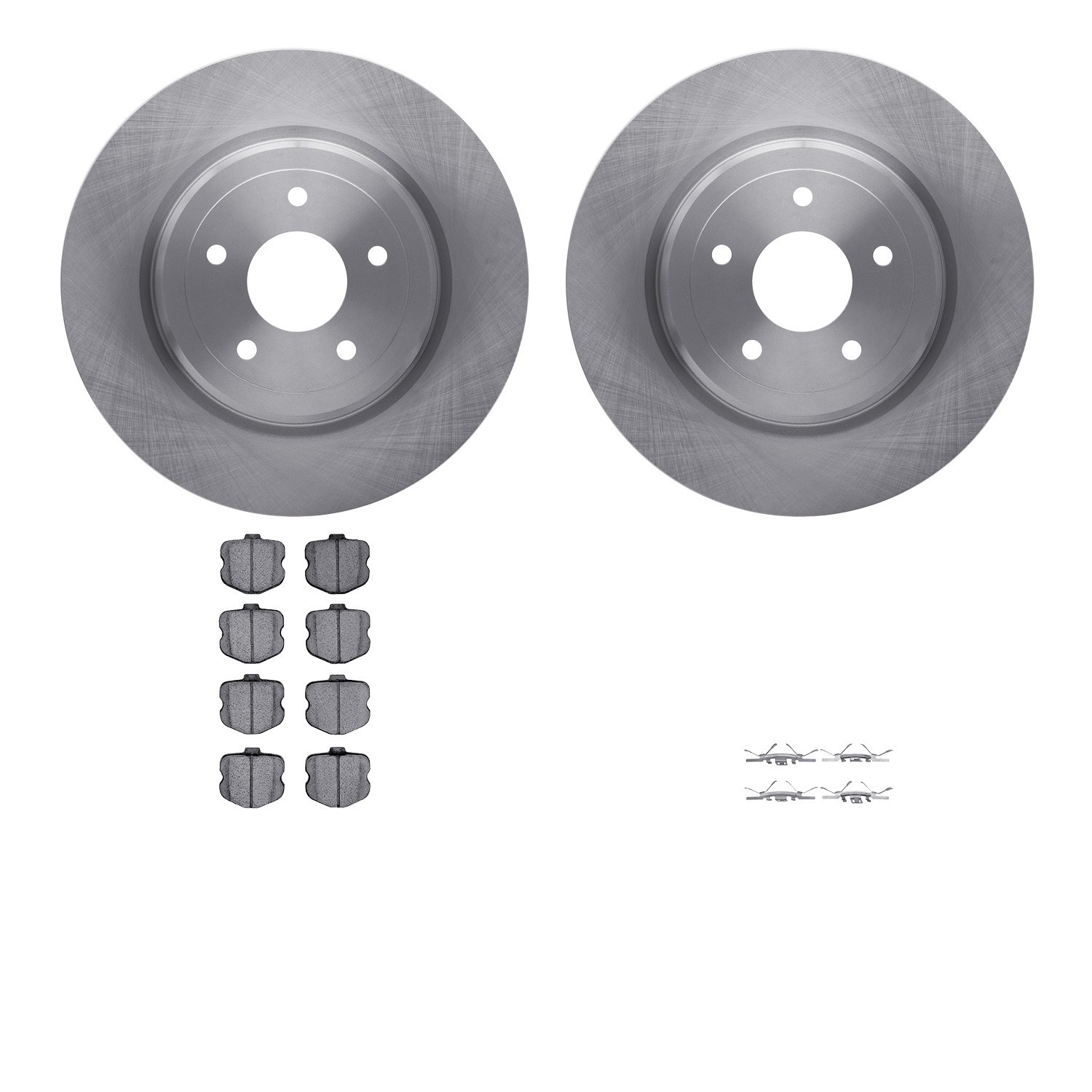 DYN 6512-47196 DFC Brake Rotor with 5000 Brake Pads and Hardware Kit