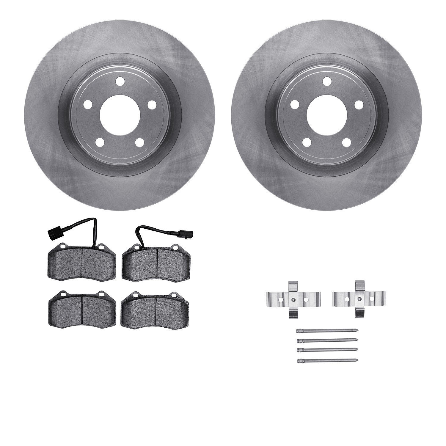 DYN 6512-47207 DFC Brake Rotor with 5000 Brake Pads and Hardware Kit
