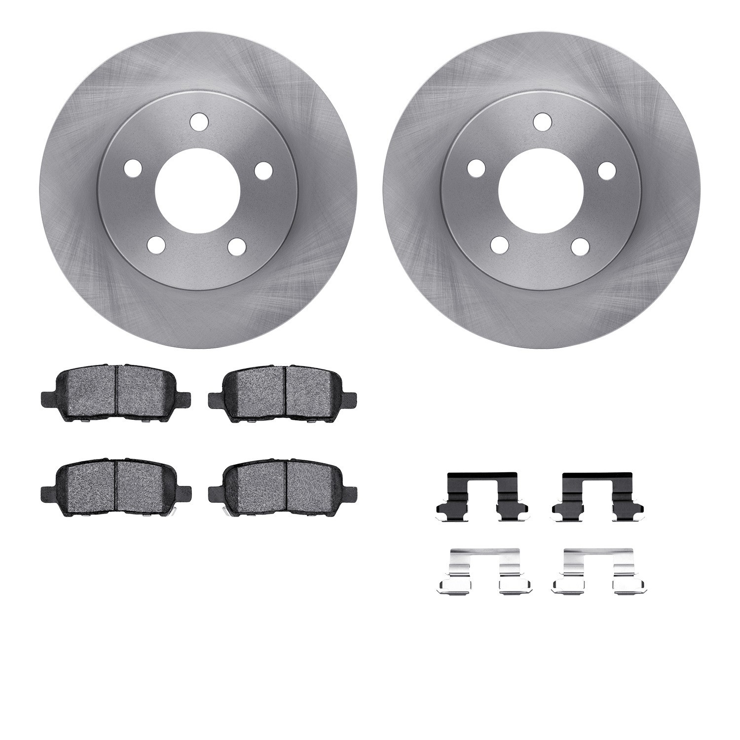 DYN 6512-47222 DFC Brake Rotor with 5000 Brake Pads and Hardware Kit