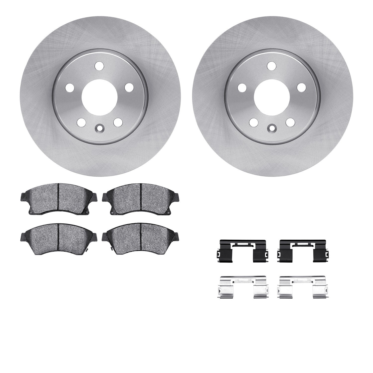 DYN-6512-47225 DFC Brake Rotor with 5000 Brake Pads and Hardware Kit