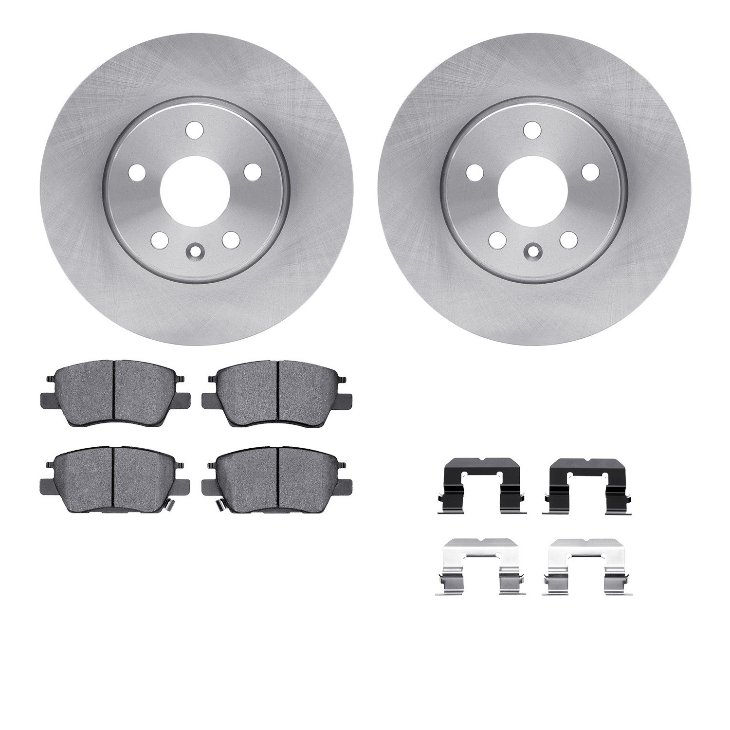 DYN-6512-47226 DFC Brake Rotor with 5000 Brake Pads and Hardware Kit