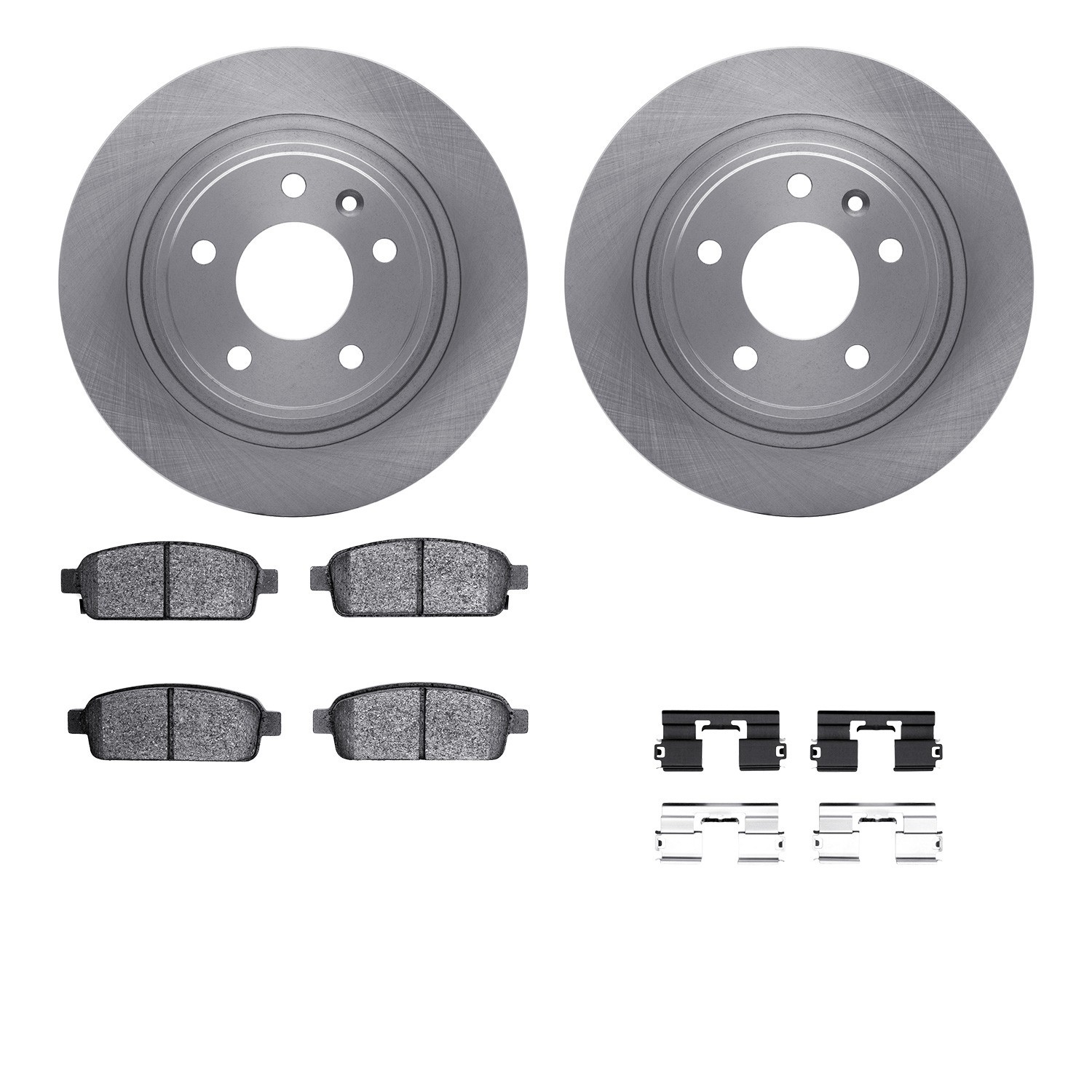 DYN 6512-47231 DFC Brake Rotor with 5000 Brake Pads and Hardware Kit