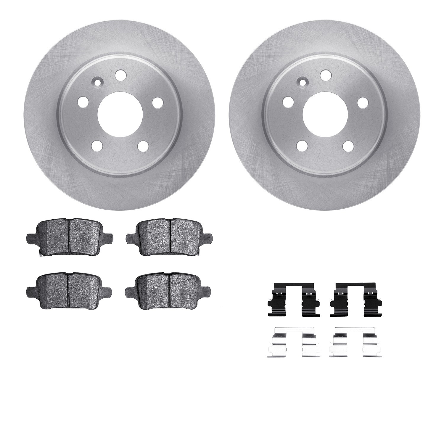 DYN-6512-47256 DFC Brake Rotor with 5000 Brake Pads and Hardware Kit