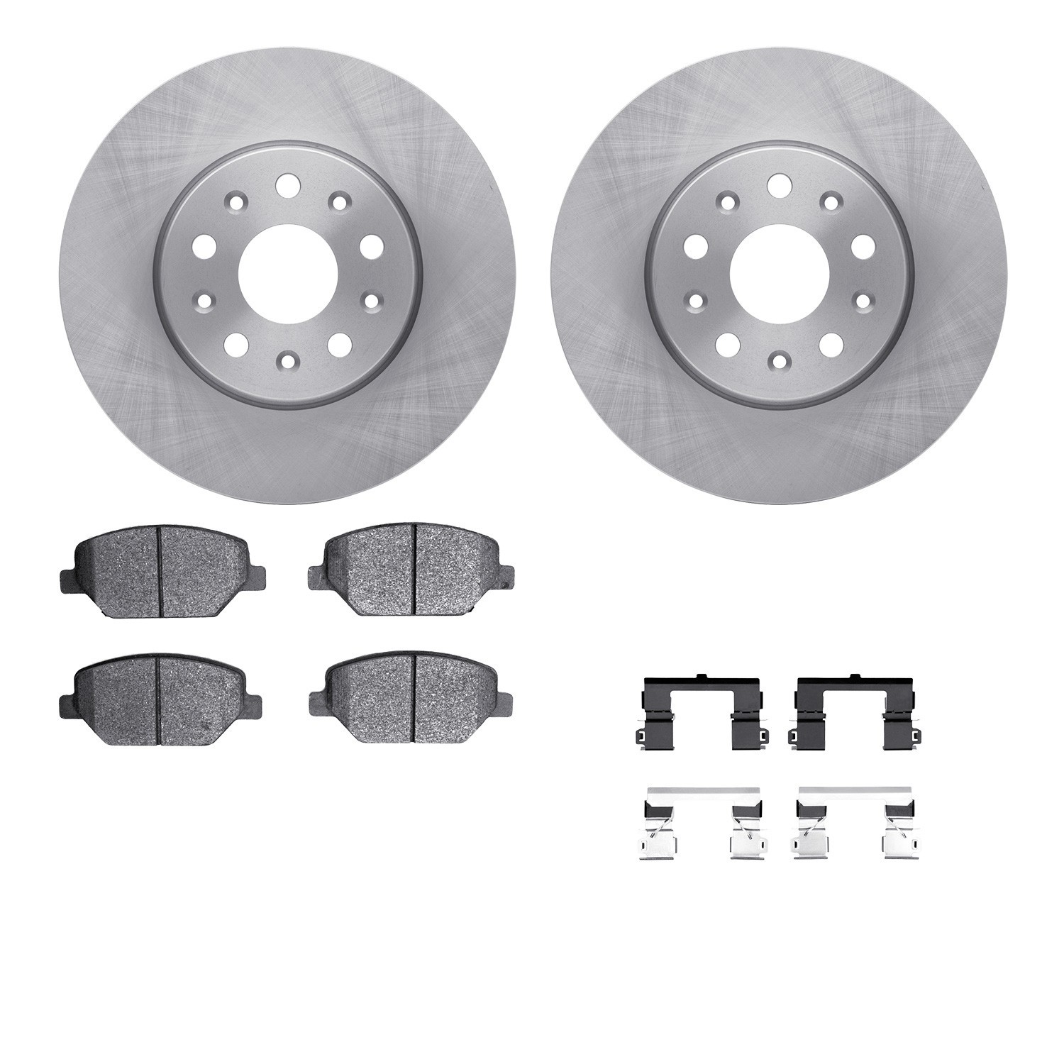 DYN-6512-47259 DFC Brake Rotor with 5000 Brake Pads and Hardware Kit