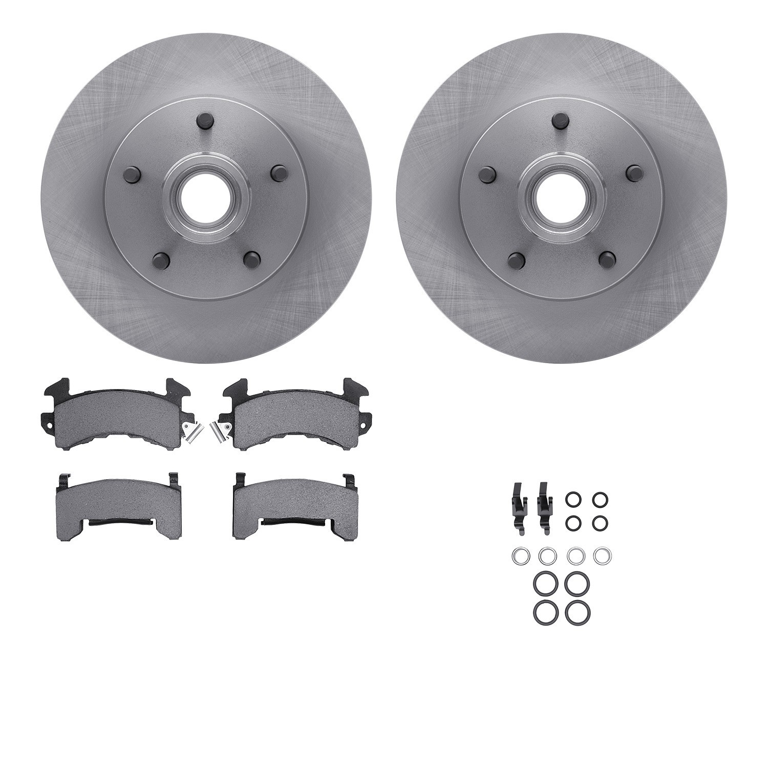 DYN 6512-47286 DFC Brake Rotor with 5000 Brake Pads and Hardware Kit