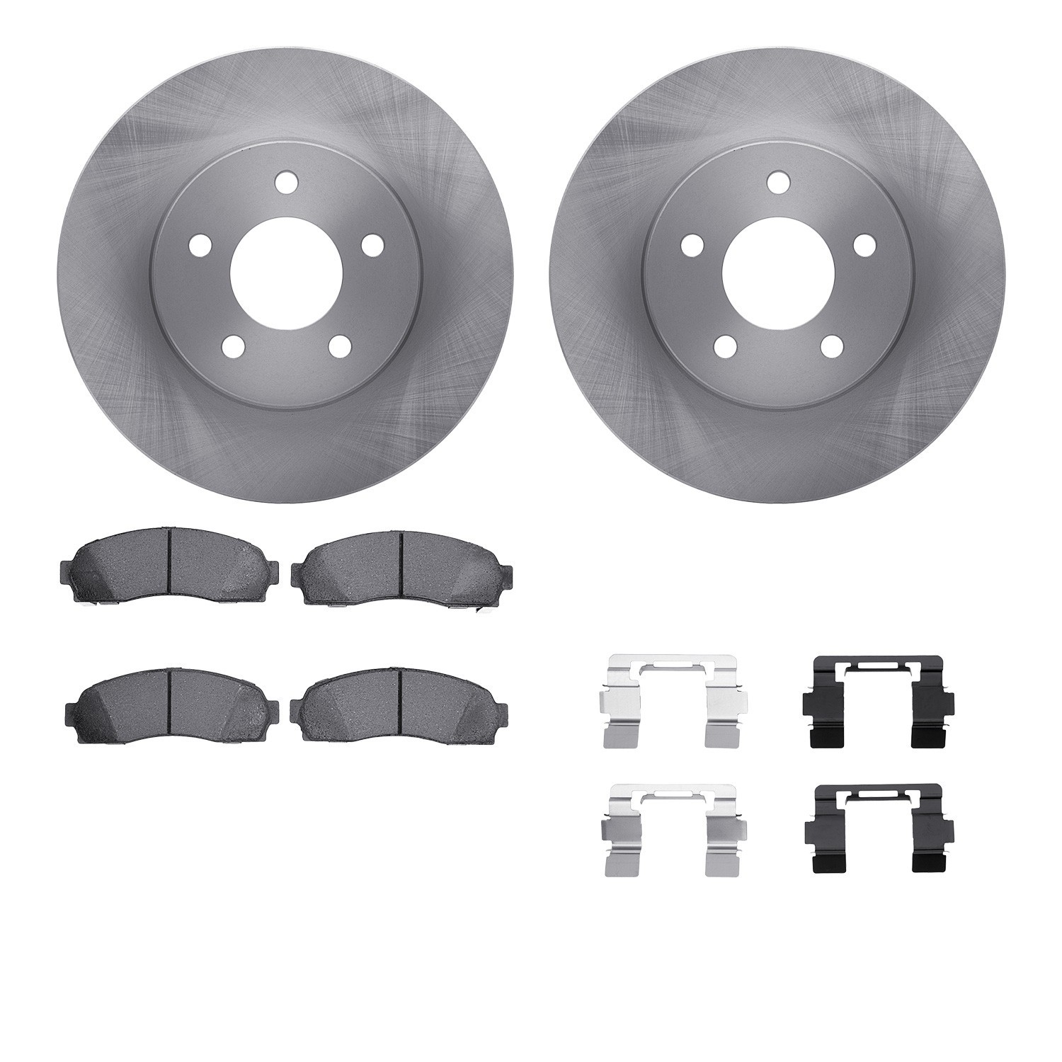 DYN-6512-47293 DFC Brake Rotor with 5000 Brake Pads and Hardware Kit