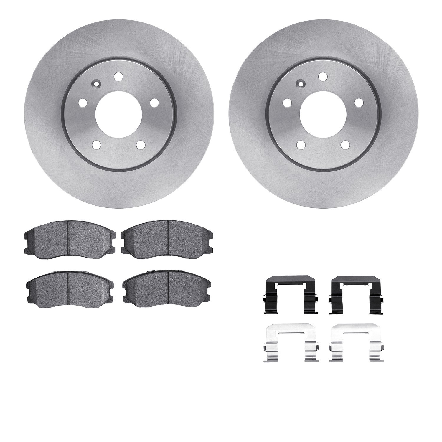DYN 6512-47307 DFC Brake Rotor with 5000 Brake Pads and Hardware Kit