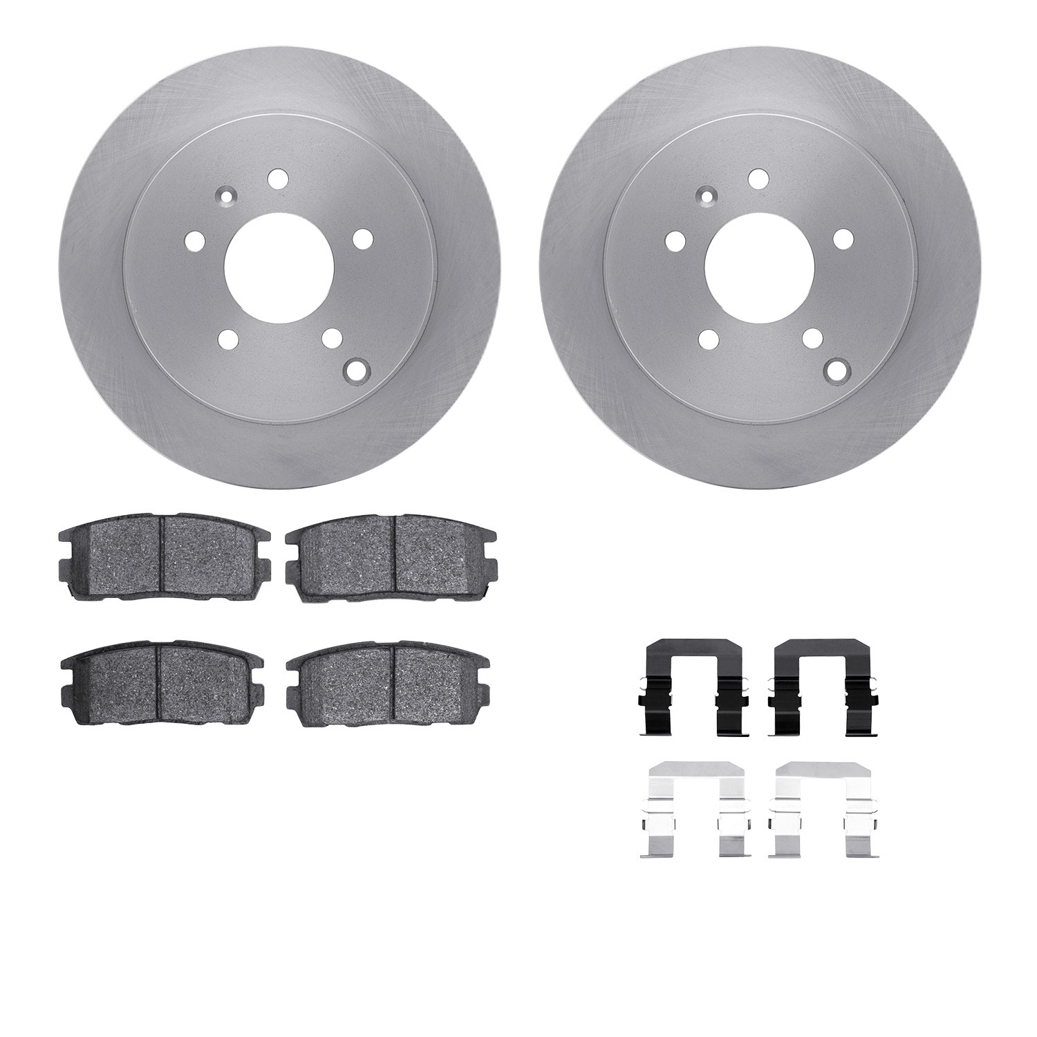 DYN 6512-47310 DFC Brake Rotor with 5000 Brake Pads and Hardware Kit