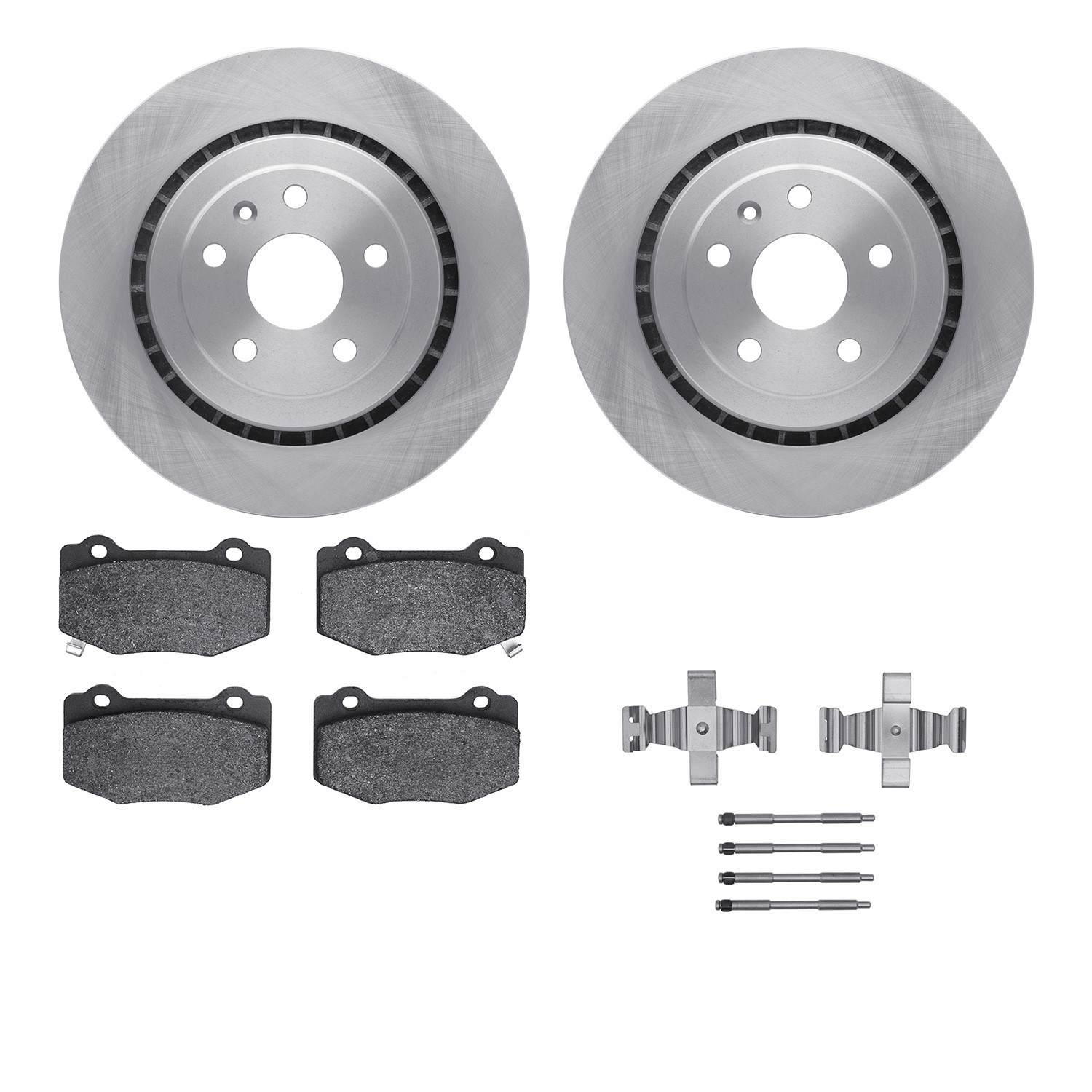 DYN 6512-47315 DFC Brake Rotor with 5000 Brake Pads and Hardware Kit