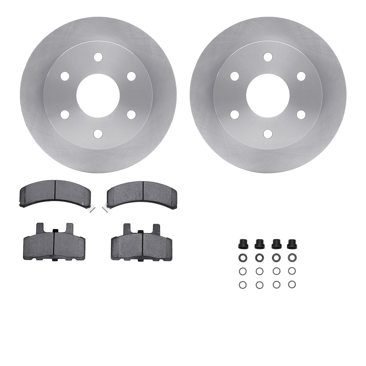 DYN 6512-48118 DFC Brake Rotor with 5000 Brake Pads and Hardware Kit