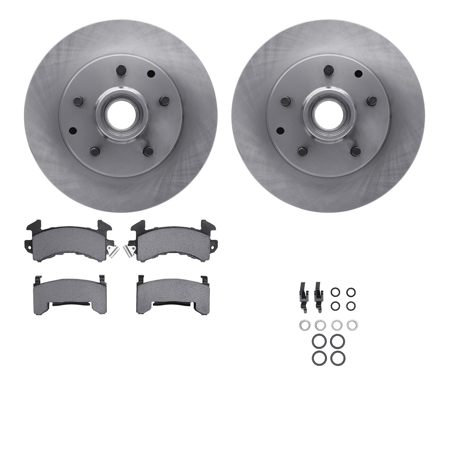 DYN 6512-48150 DFC Brake Rotor with 5000 Brake Pads and Hardware Kit