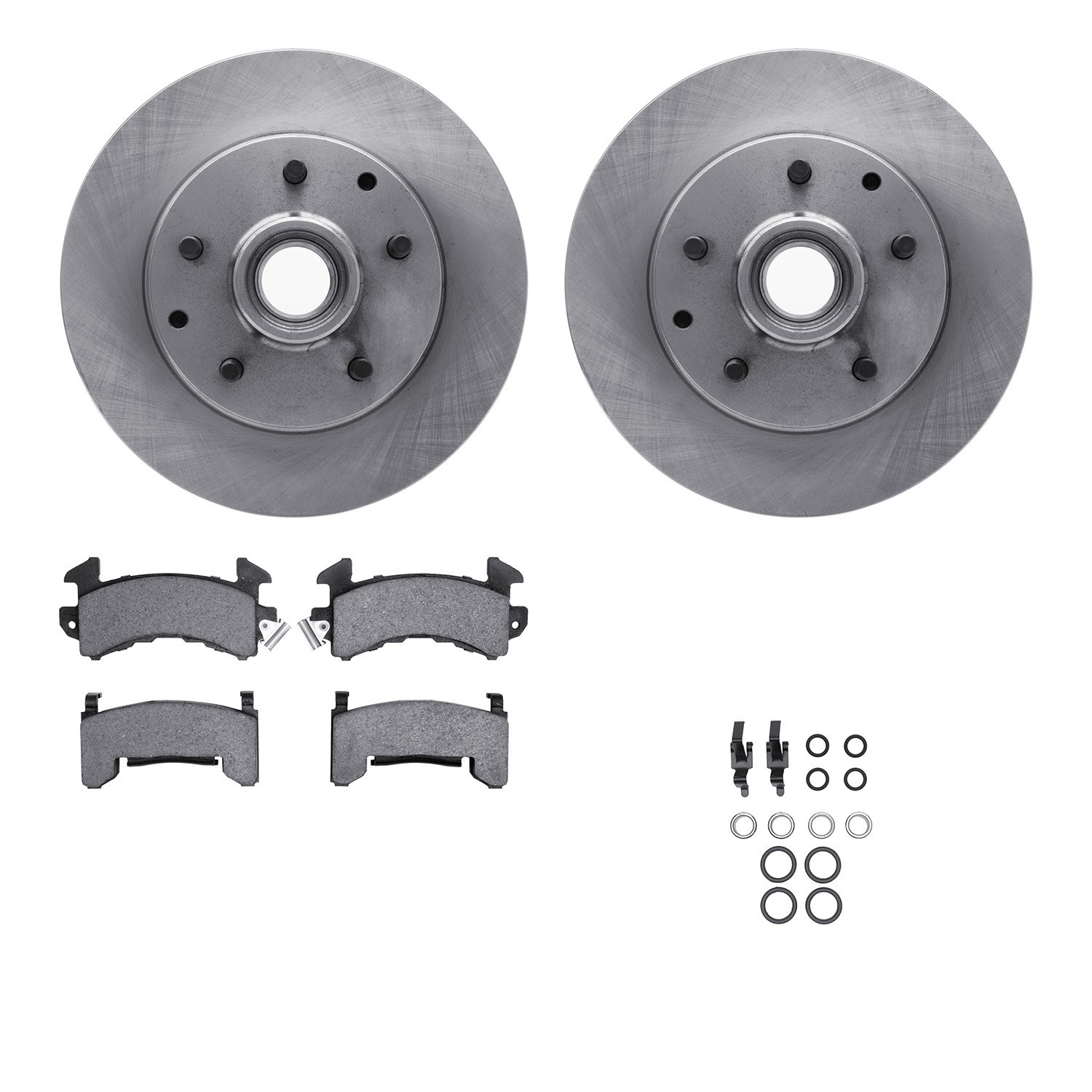 DYN 6512-48151 DFC Brake Rotor with 5000 Brake Pads and Hardware Kit