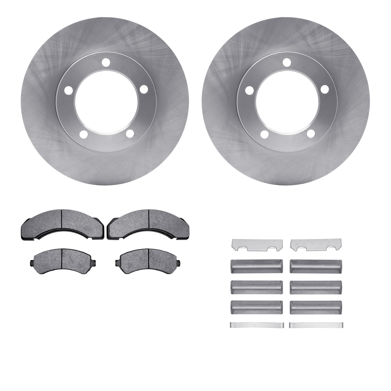 DYN 6512-48198 DFC Brake Rotor with 5000 Brake Pads and Hardware Kit