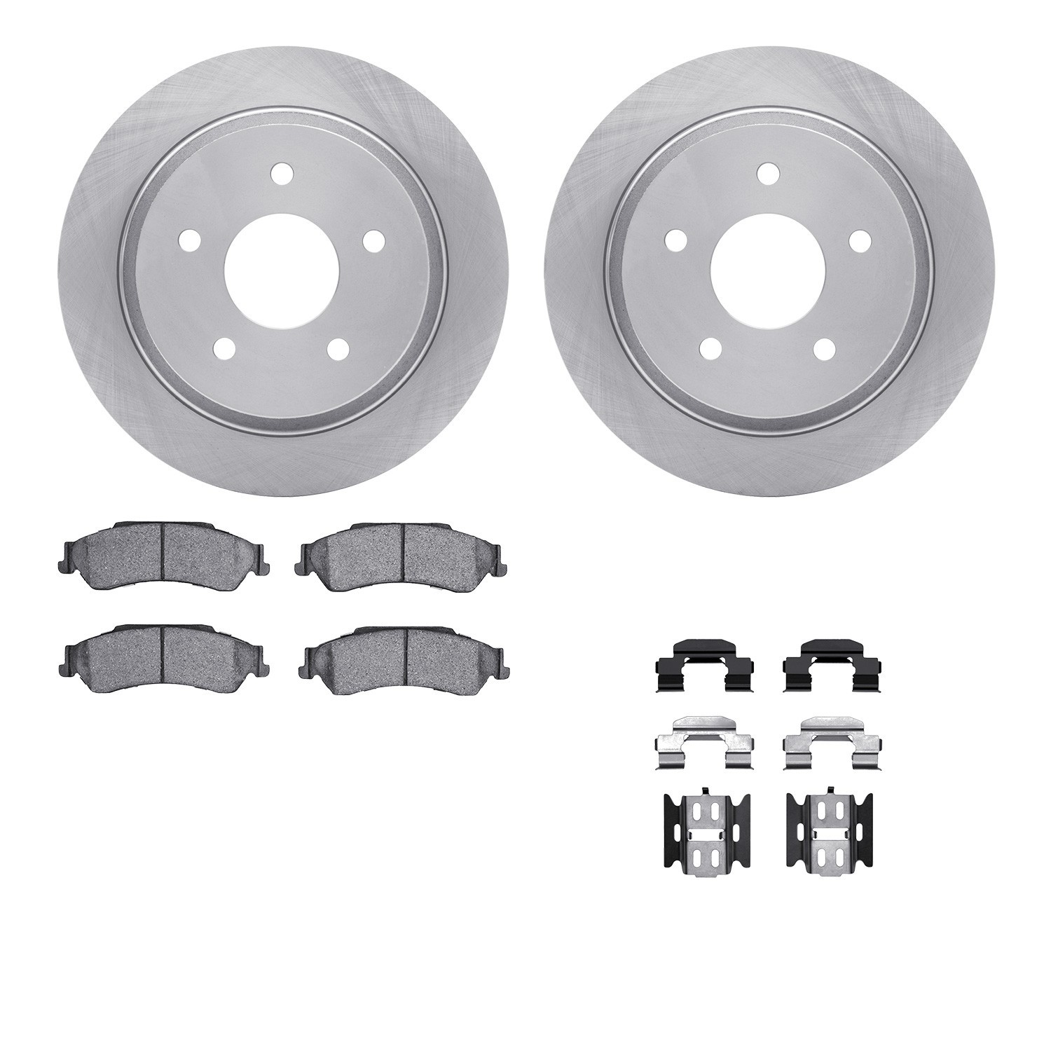 DYN-6512-48240 DFC Brake Rotor with 5000 Brake Pads and Hardware Kit