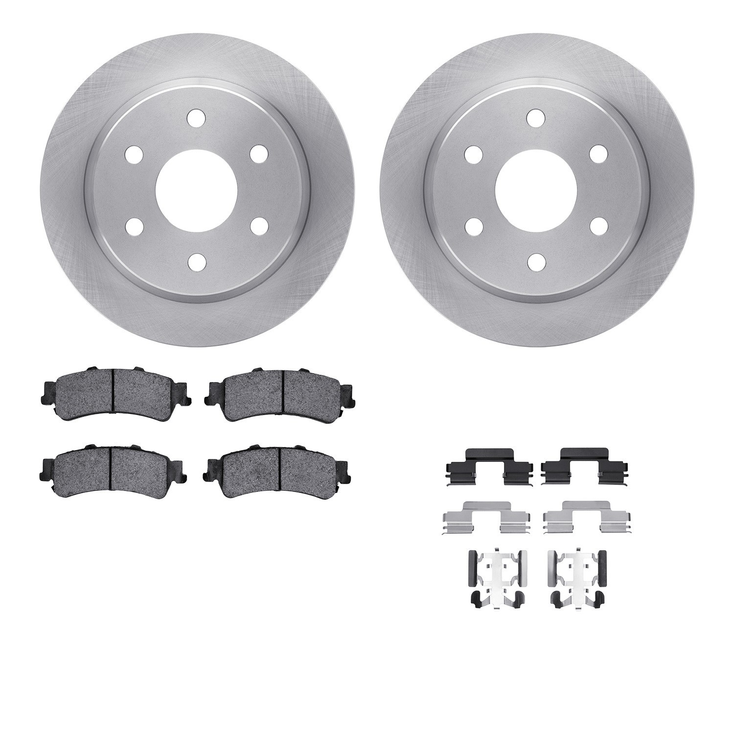 DYN 6512-48246 DFC Brake Rotor with 5000 Brake Pads and Hardware Kit
