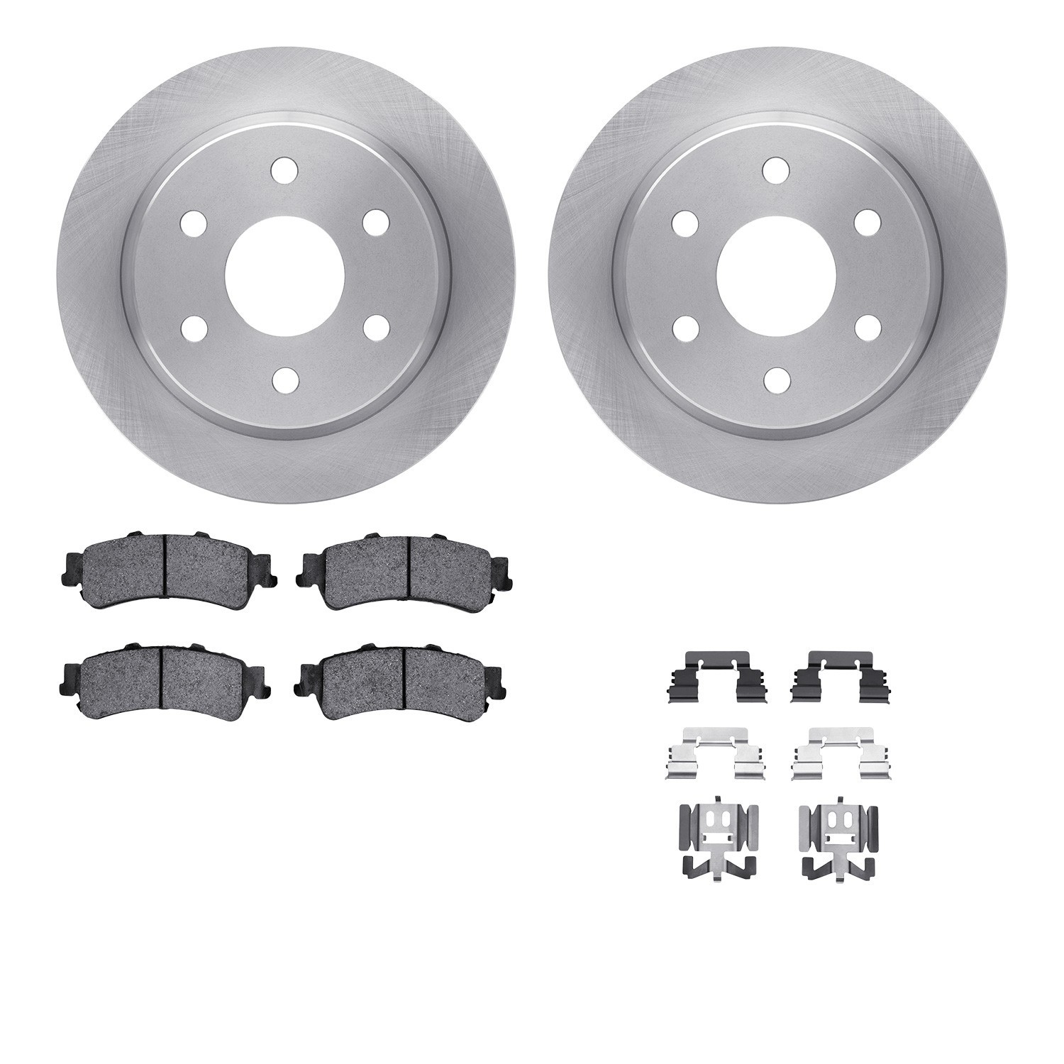 DYN 6512-48247 DFC Brake Rotor with 5000 Brake Pads and Hardware Kit