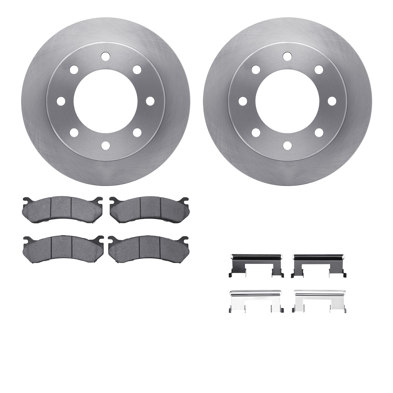 DYN-6512-48258 DFC Brake Rotor with 5000 Brake Pads and Hardware Kit